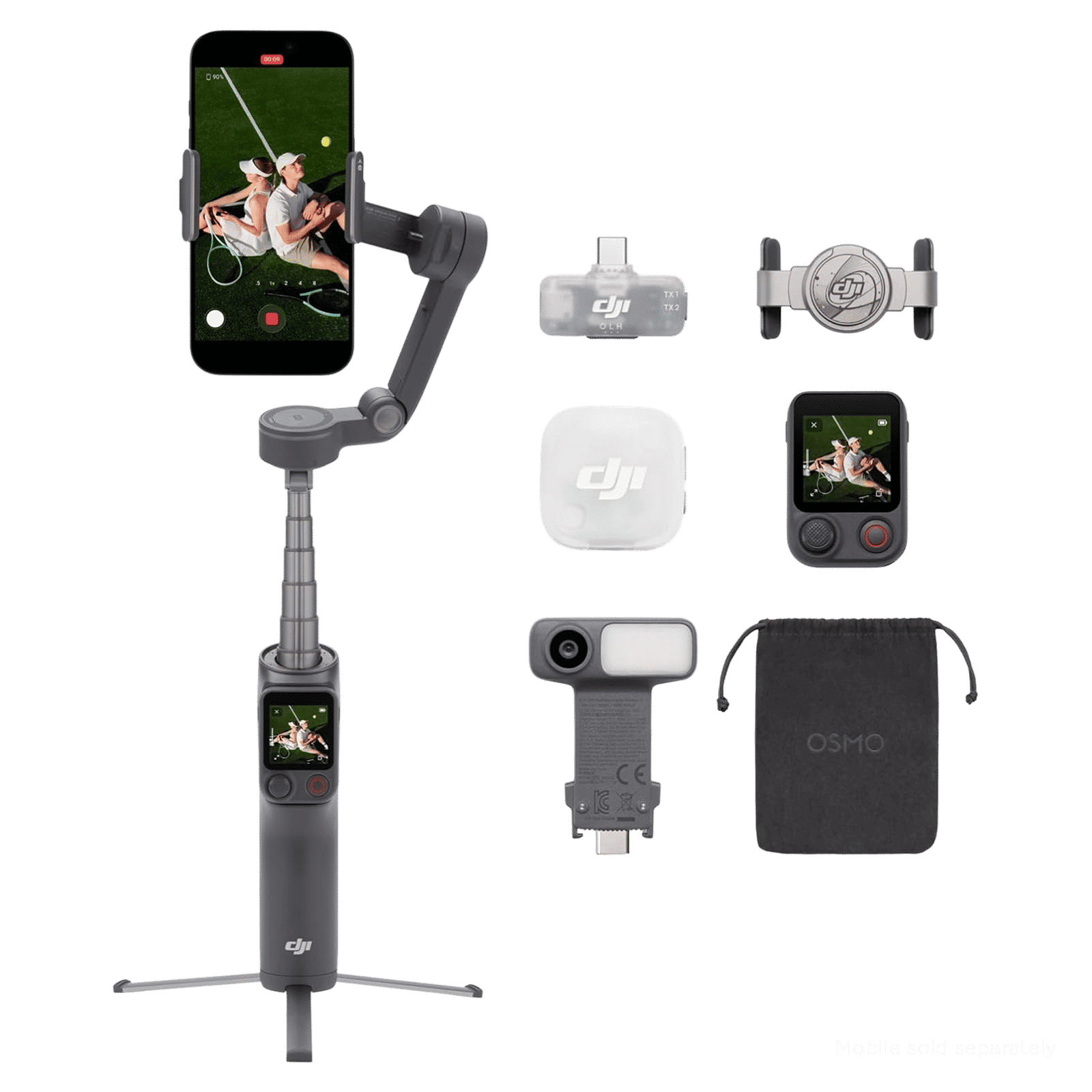 DJI 8P Creatore Combo 3-Axis Gimble for Mobile (Enhanced ActiveTrack 7.0, Black)_1