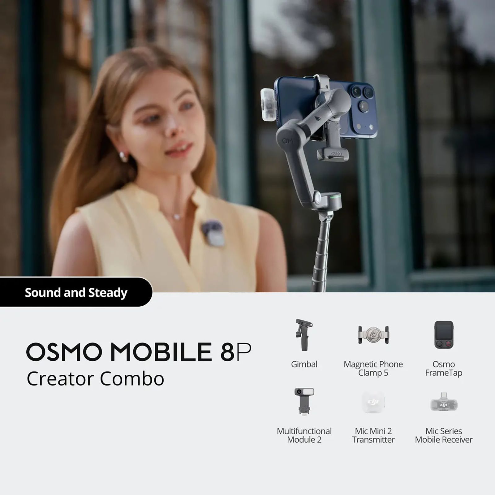 DJI 8P Creatore Combo 3-Axis Gimble for Mobile (Enhanced ActiveTrack 7.0, Black)_10