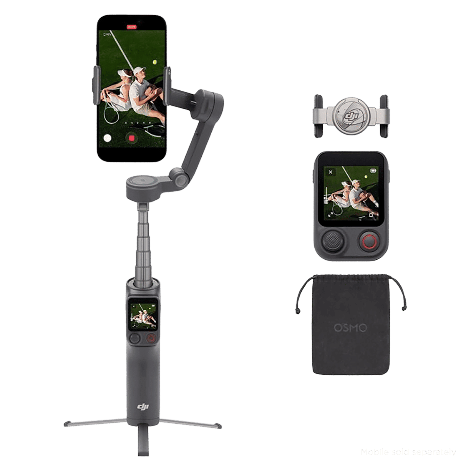 DJI 8P Standard 3-Axis Gimble for Mobile (Enhanced ActiveTrack 7.0, Black)_1