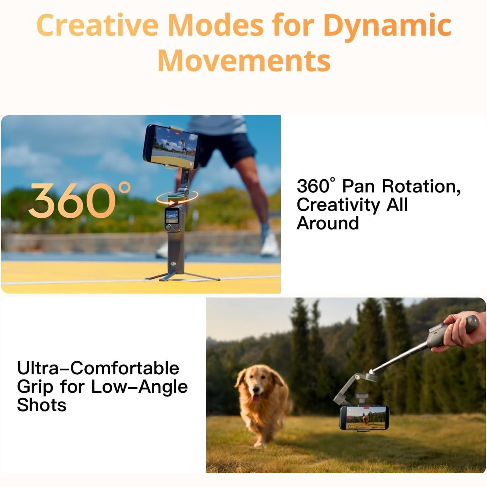 DJI 8P Advance Tracking  3-Axis Gimble for Mobile (Enhanced ActiveTrack 7.0, Black)_5