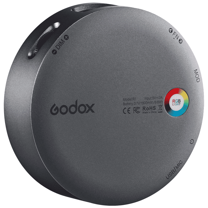Godox R1 LED Light for Photography (Round RGB Mini Creative Light)_5