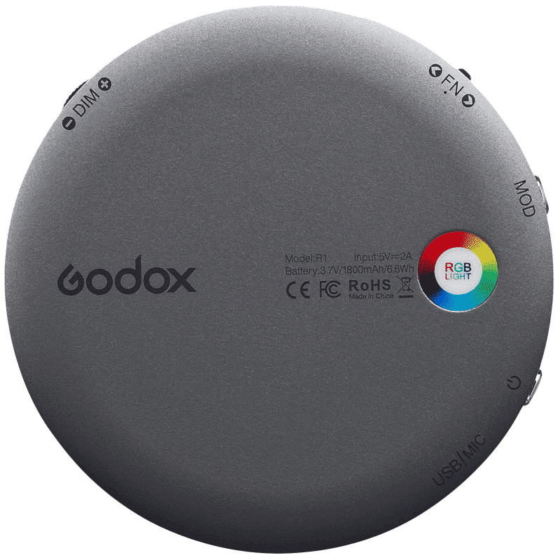 Godox R1 LED Light for Photography (Round RGB Mini Creative Light)_4