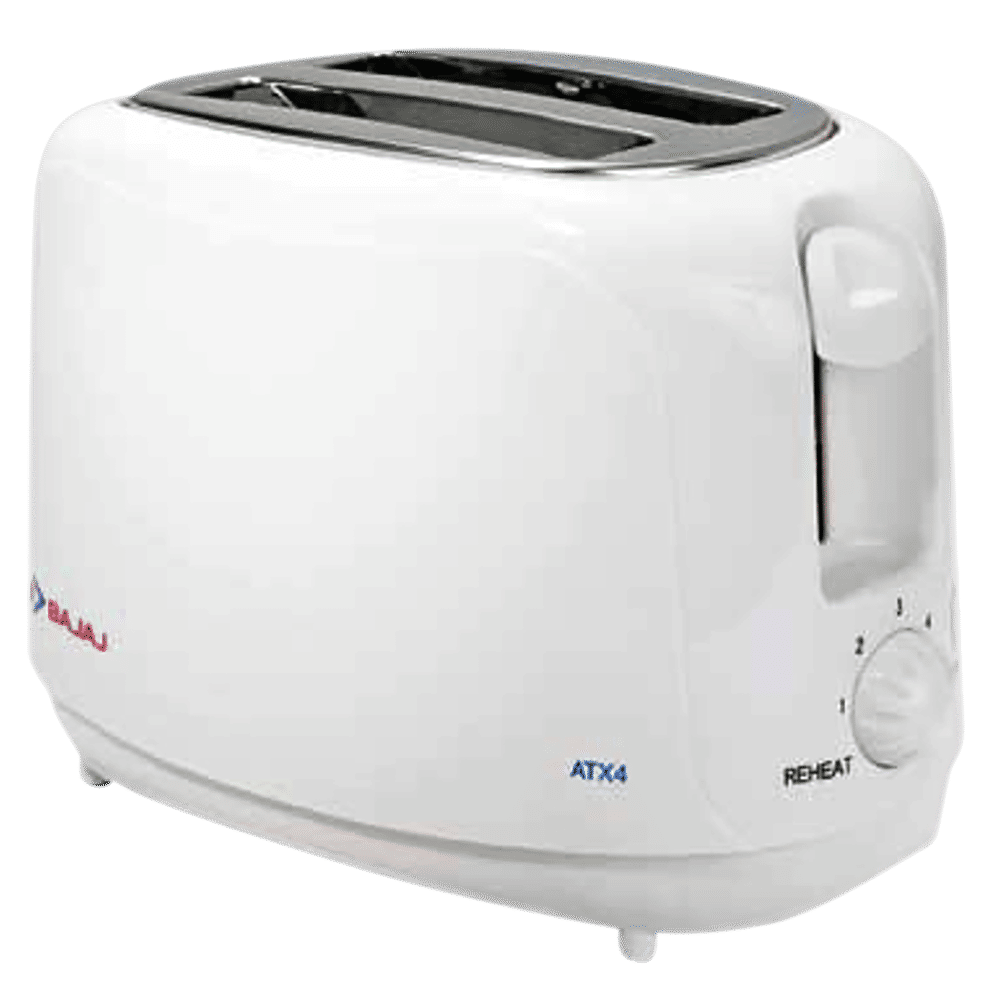 BAJAJ Majesty 750W 2 Slice Pop-Up Toaster with Slide Out Crumb Tray (White) BAJAJ Majesty 750W 2 Slice Pop-Up Toaster with Slide Out Crumb Tray (White)_1