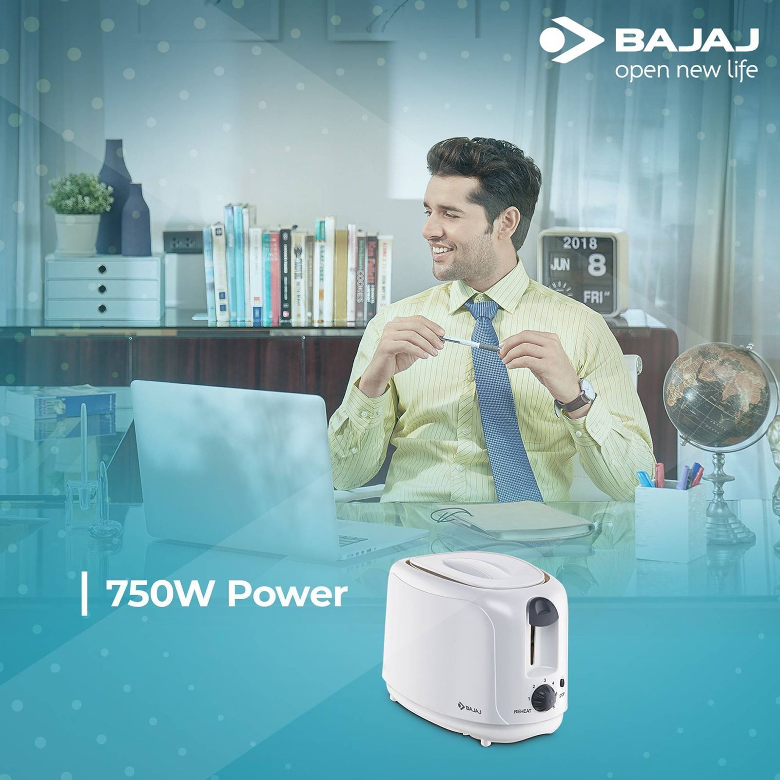 BAJAJ Majesty 750W 2 Slice Pop-Up Toaster with Slide Out Crumb Tray (White) BAJAJ Majesty 750W 2 Slice Pop-Up Toaster with Slide Out Crumb Tray (White)_15