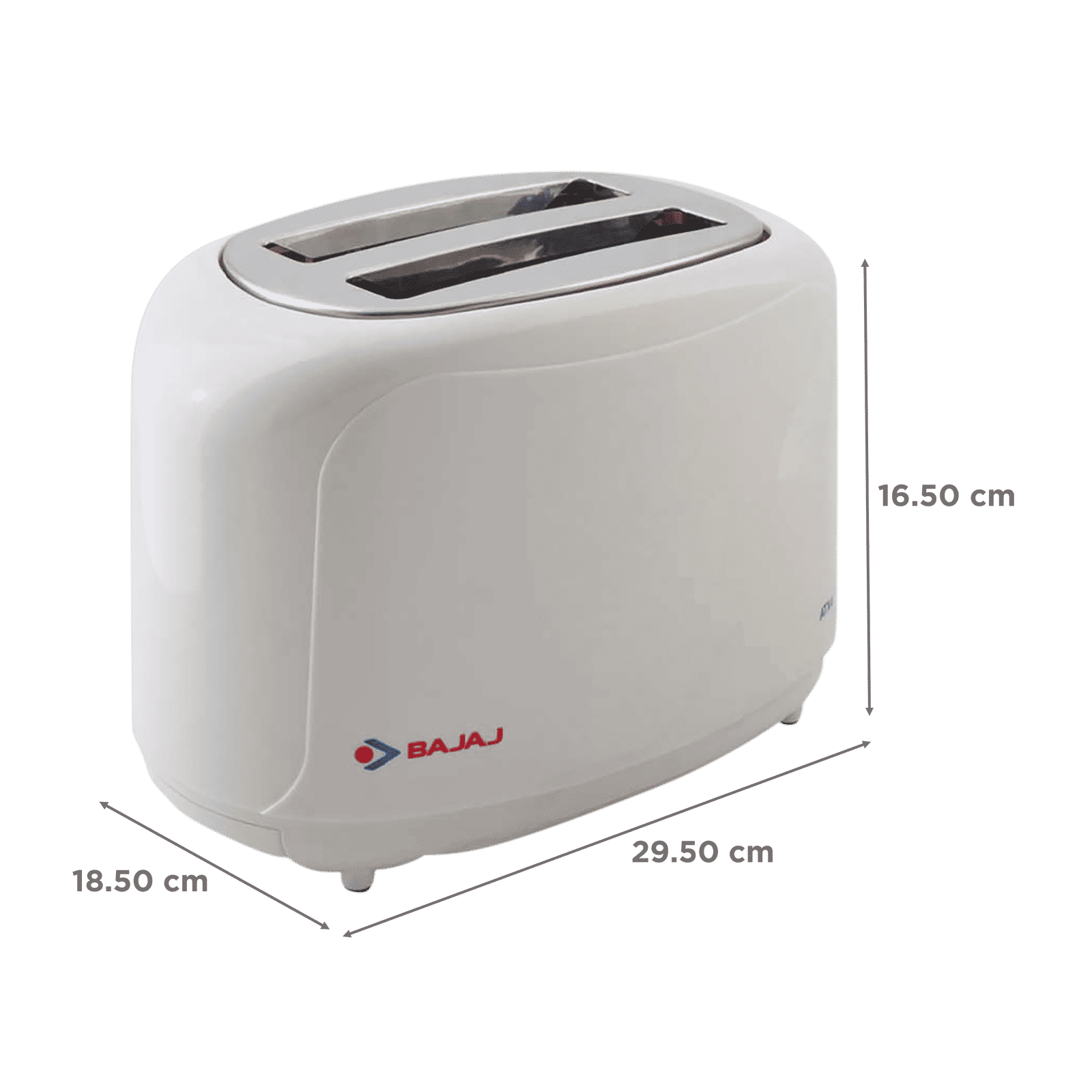 BAJAJ Majesty 750W 2 Slice Pop-Up Toaster with Slide Out Crumb Tray (White) BAJAJ Majesty 750W 2 Slice Pop-Up Toaster with Slide Out Crumb Tray (White)_2