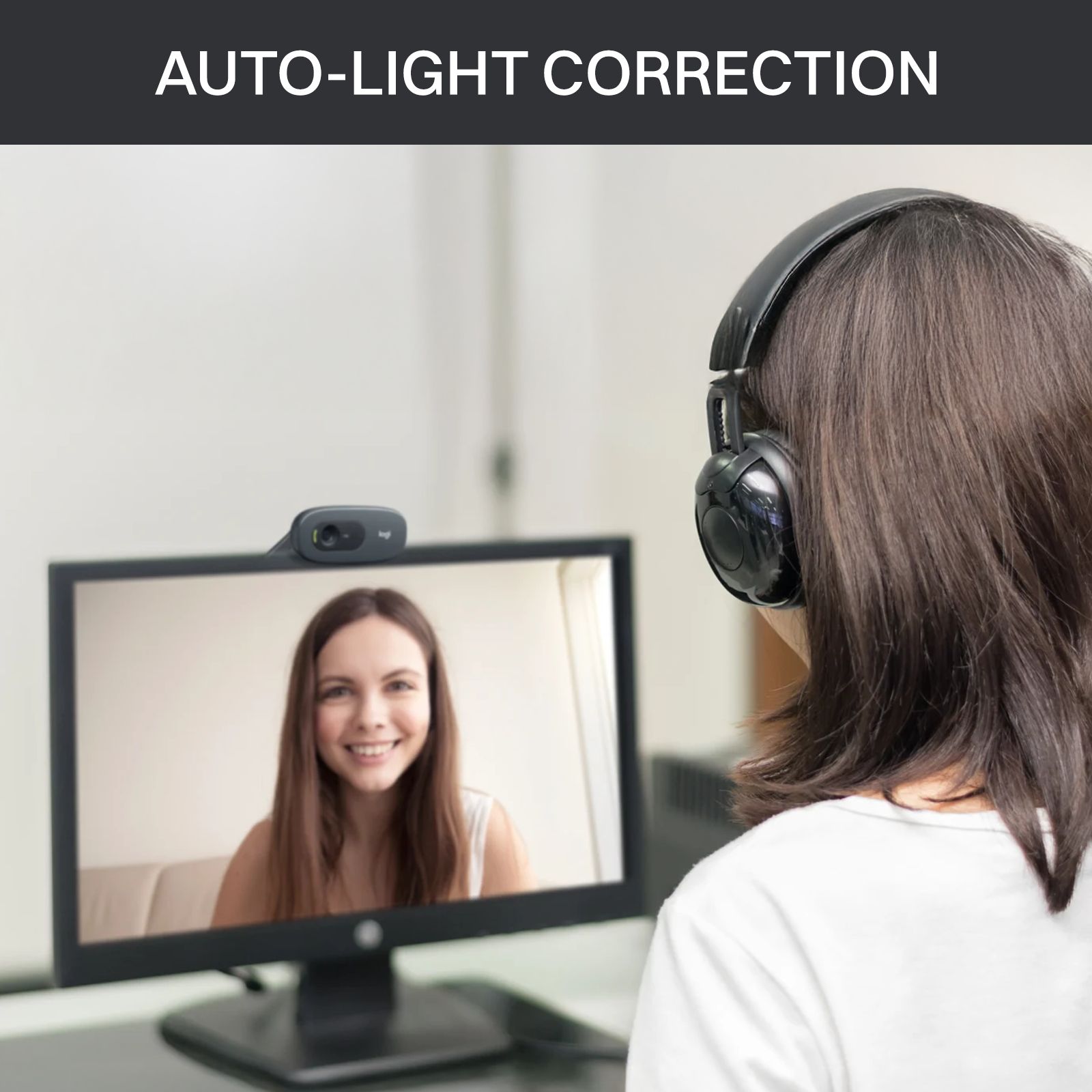 logitech HD Webcam (Plug and Play Video Calling, C270, Black)_12