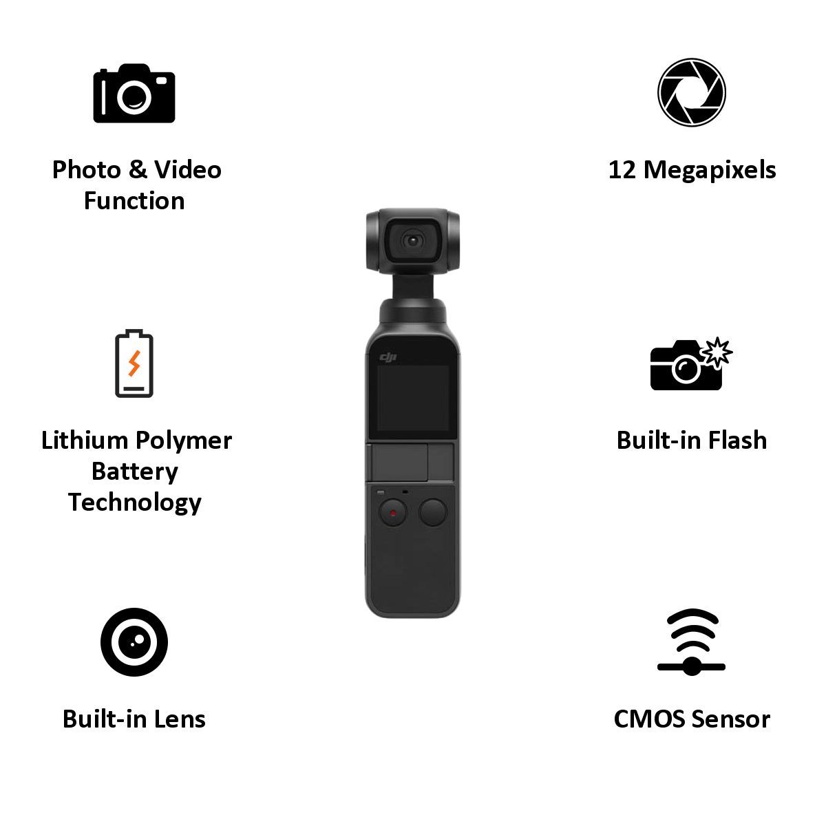 DJI Osmo Pocket 4K Ultra HD and 12 MP 60 FPS Action Camera with Waterproof Case (Black) DJI Osmo Pocket 4K Ultra HD and 12 MP 60 FPS Action Camera with Waterproof Case (Black)_3