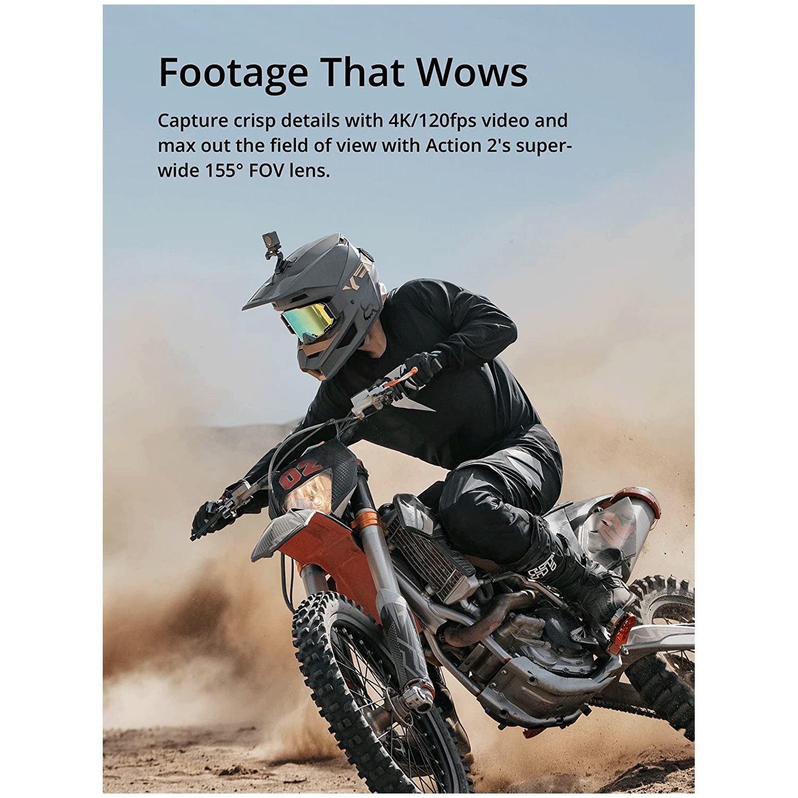 DJI Action 2 Dual Screen Combo 4K and 12MP 120 FPS Waterproof Action Camera with 4-mic Matrix Stereo (Black)_7