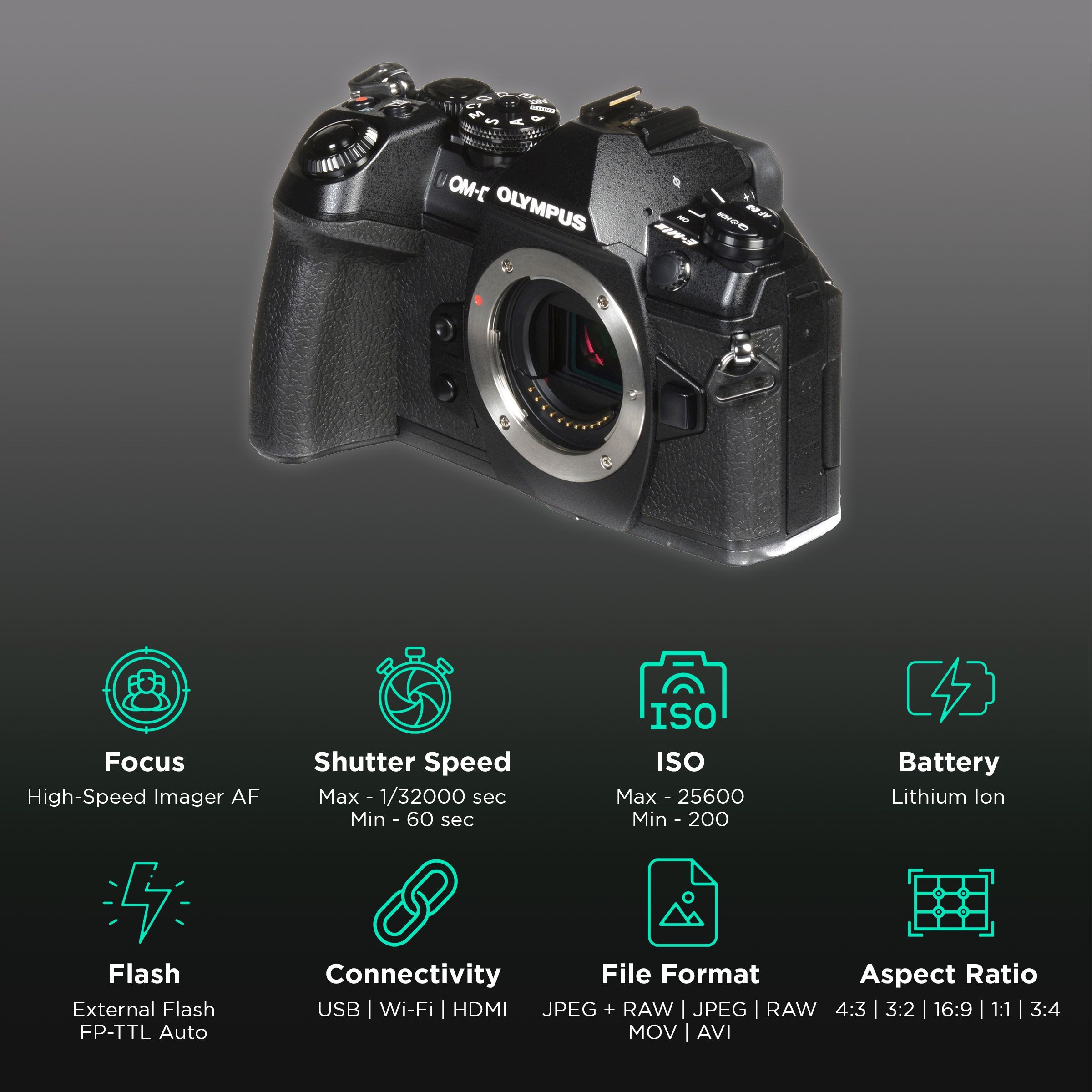 OLYMPUS OM-D E-M1 Mark II 20.4MP Mirrorless Camera (Body Only, 17.4 x 13.0 mm Sensor, 121 Point AF System) OLYMPUS OM-D E-M1 Mark II 20.4MP Mirrorless Camera (Body Only, 17.4 x 13.0 mm Sensor, 121 Point AF System)_3