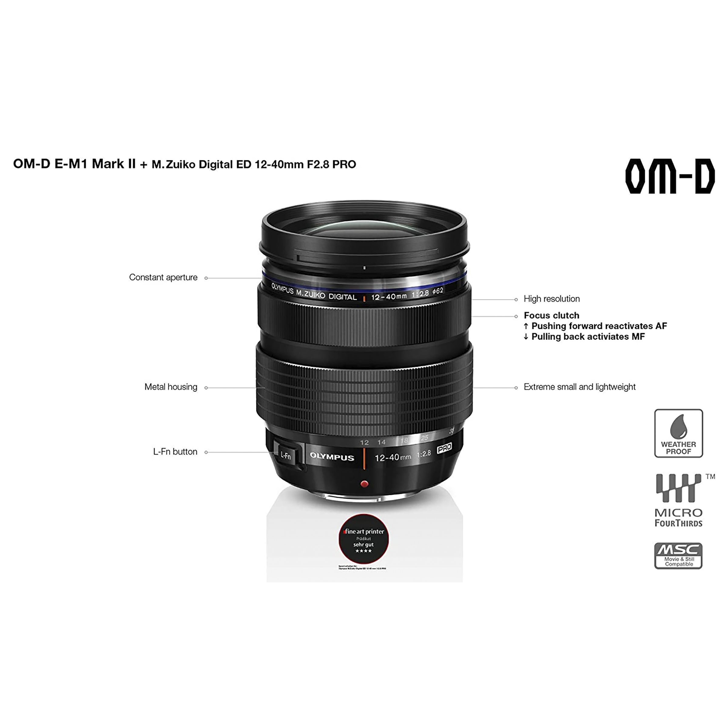 OLYMPUS OM-D E-M1 Mark II 20.4MP Mirrorless Camera (12-40 mm Lens, 17.4 x 13.0 mm Sensor, View Finder Magnification) OLYMPUS OM-D E-M1 Mark II 20.4MP Mirrorless Camera (12-40 mm Lens, 17.4 x 13.0 mm Sensor, View Finder Magnification)_16