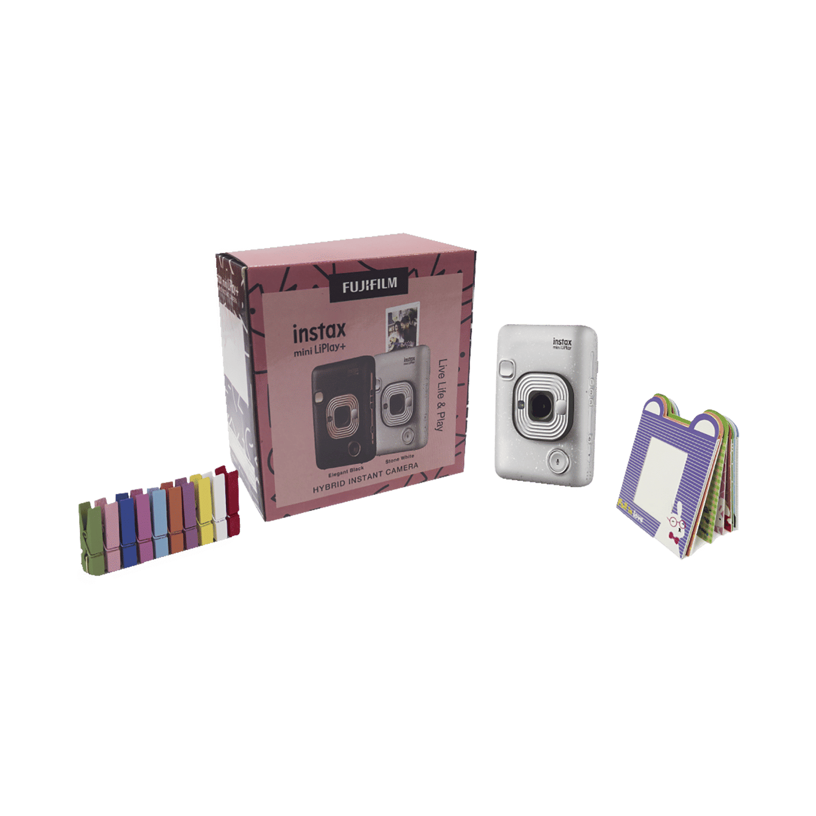 FUJIFILM Instax Mini LiPlay Plus Instant Camera with 10 Instant Films (Stone White)_13