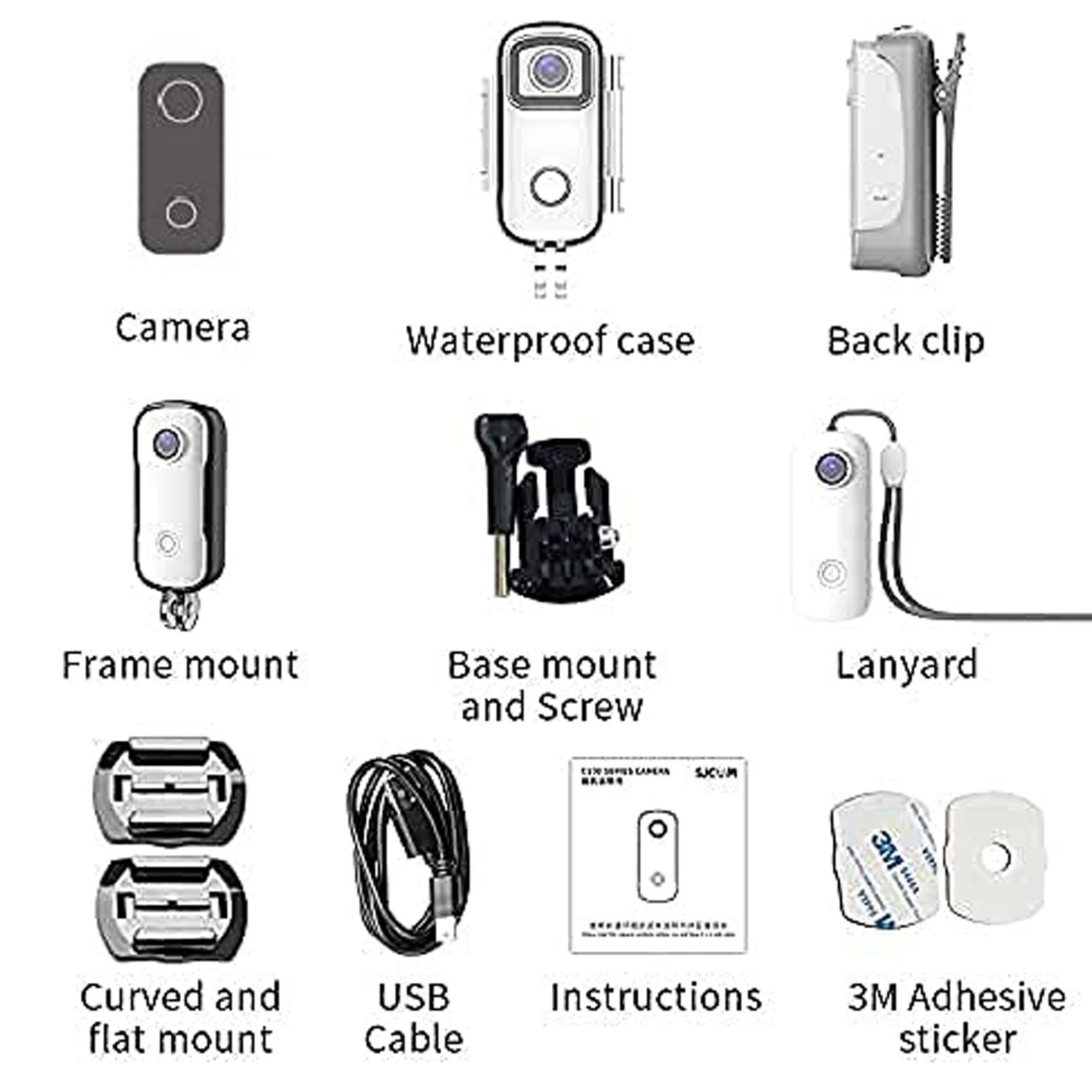 SJCAM C100+ 4K and 15MP 30 FPS Waterproof Action Camera with Magnetic Body (Black)_3