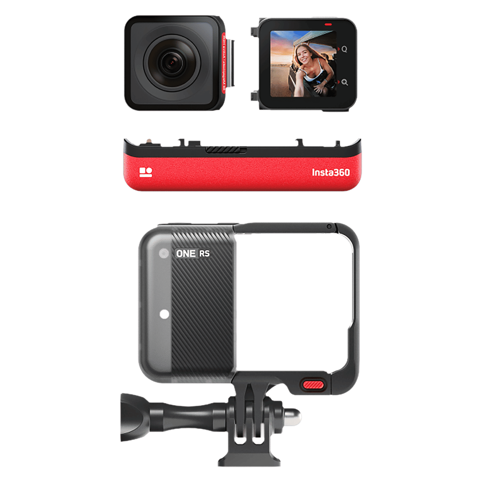 Insta360 One RS 4k Edition 6K and 48MP 60 FPS Waterproof Action Camera with FlowState Stabilisation (Black & Red) Insta360 One RS 4k Edition 6K and 48MP 60 FPS Waterproof Action Camera with FlowState Stabilisation (Black & Red)_6
