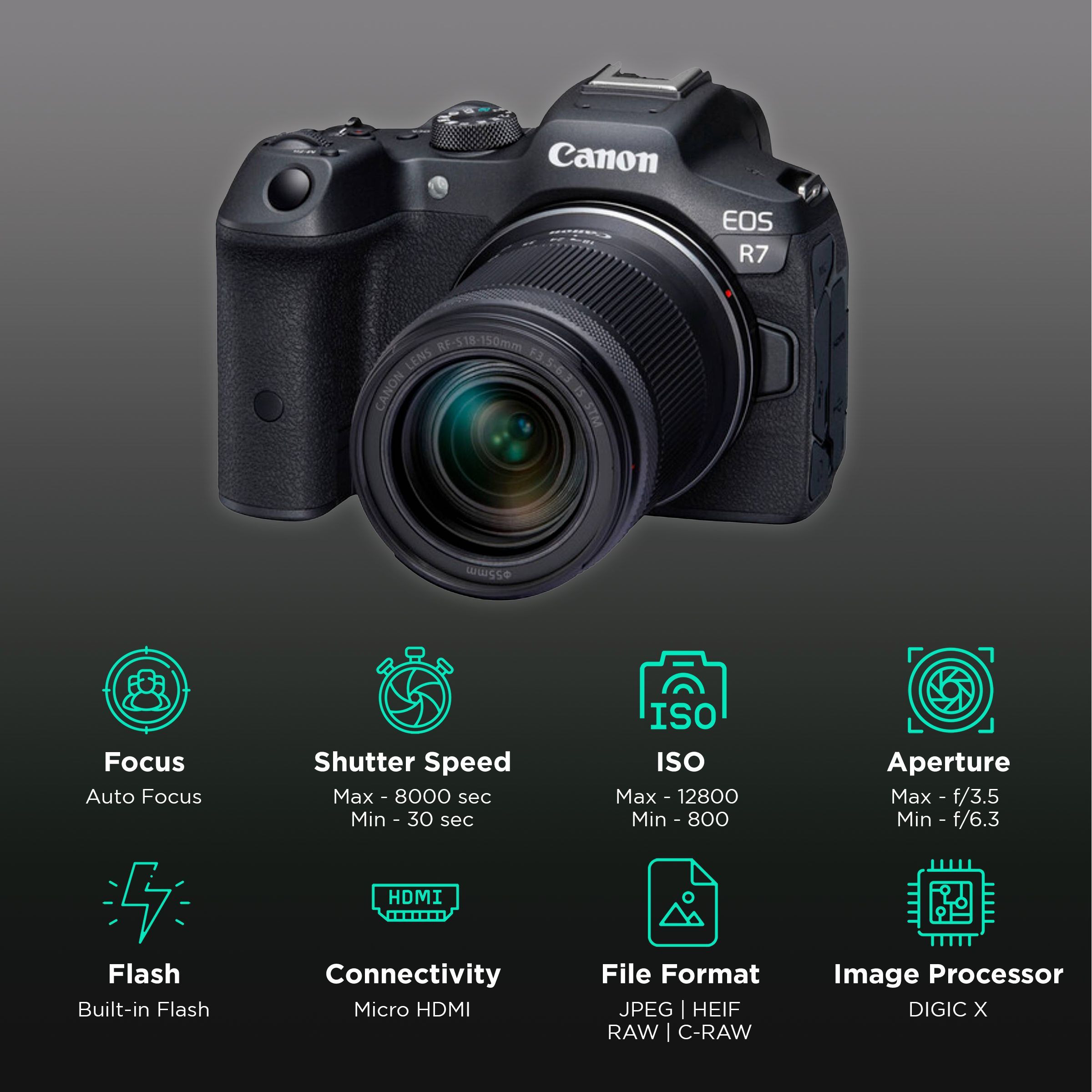 Canon EOS R7 32.5MP Mirrorless Camera (Body Only, 22.3 x 14.8 mm Sensor, Vari-Angle Touch Screen LCD)_3