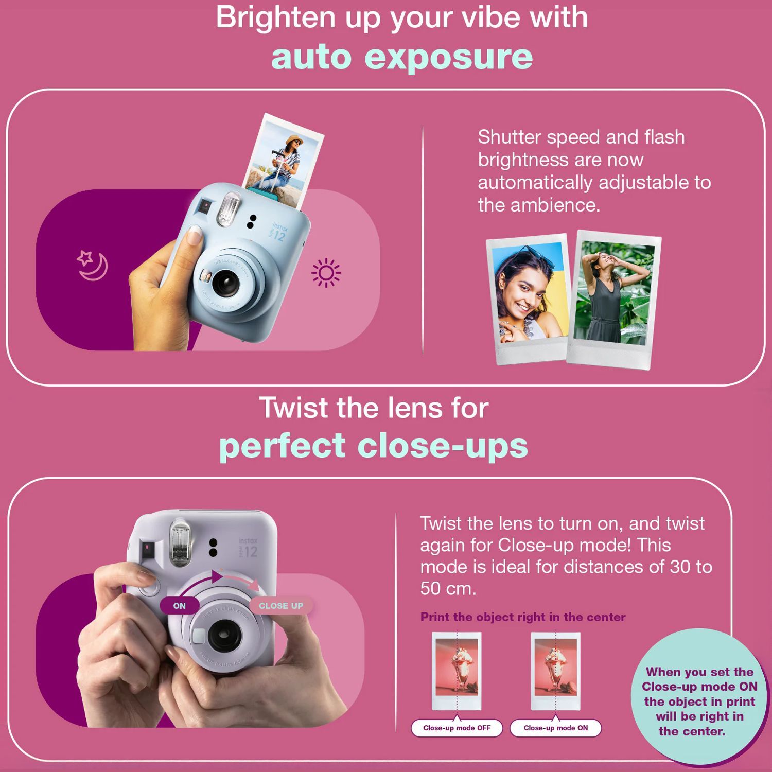 FUJIFILM Instax Mini 12 Instant Camera (Lilac Purple)_9