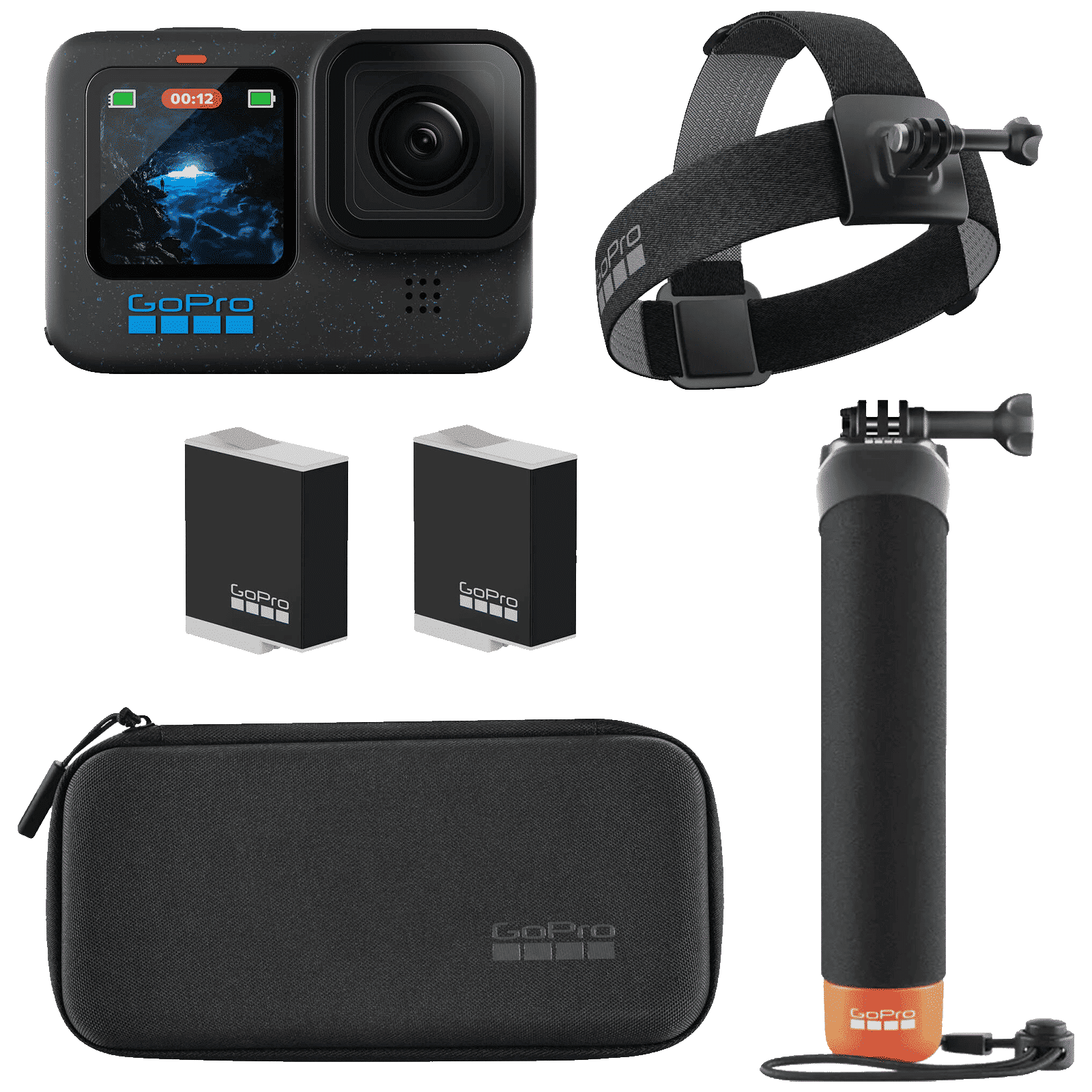 GoPro HERO12 Holiday Bundle 5.3K and 27MP 240 FPS Waterproof Sports Action Camera with Hyper Smooth 6.0 Technology (Black)_1