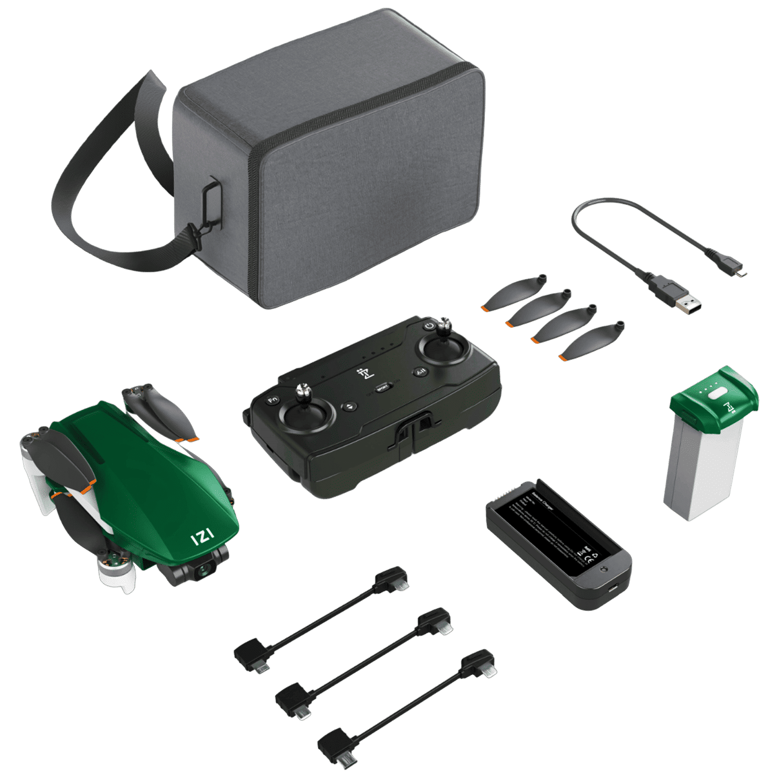 IZI Mini X Drone (3 Axis Stabilized Gimbal, Dark Green)_2