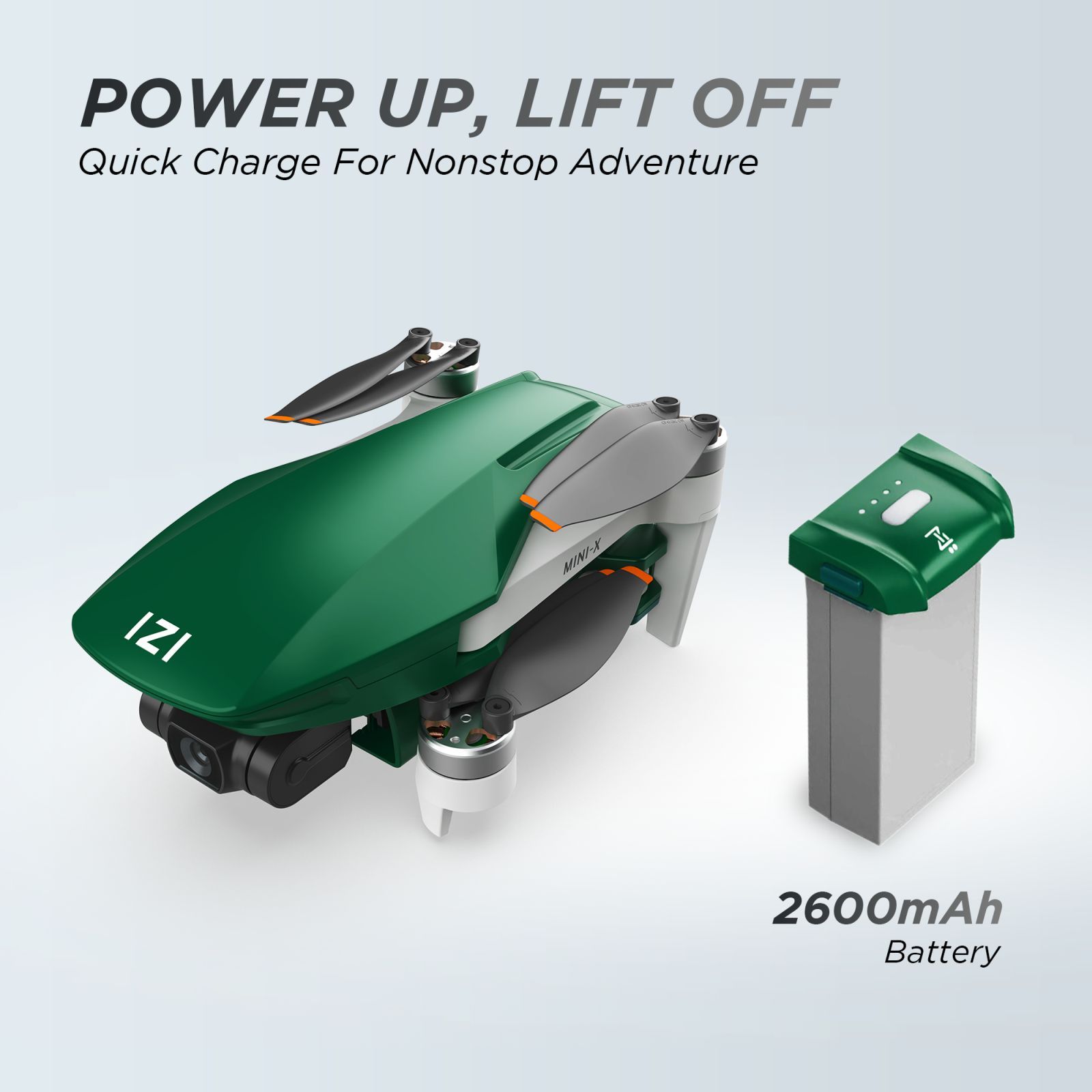 IZI Mini X Drone (3 Axis Stabilized Gimbal, Dark Green)_3