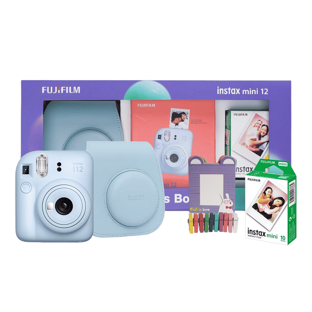 FUJIFILM Instax Mini 12 Moments Box Instant Camera with 20 Shots (Pastel Blue) FUJIFILM Instax Mini 12 Moments Box Instant Camera with 20 Shots (Pastel Blue)_1