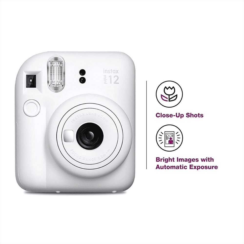 FUJIFILM Instax Mini 12 Moments Box Instant Camera with 20 Shots (Clay White) FUJIFILM Instax Mini 12 Moments Box Instant Camera with 20 Shots (Clay White)_13