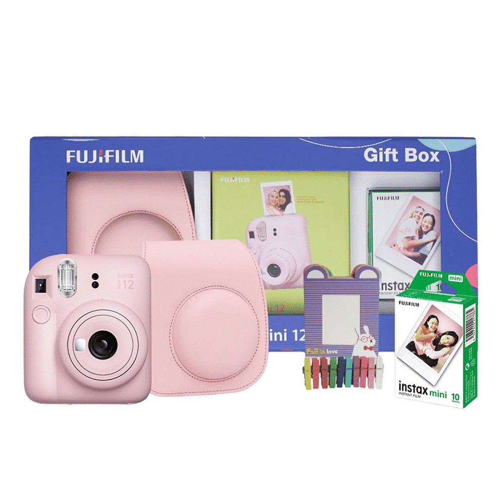 FUJIFILM Instax Mini 12 Delight Box Instant Camera with 10 Shots (Blossom Pink)_1