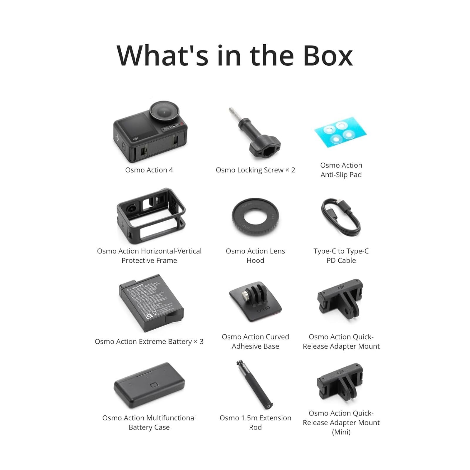 DJI Osmo Action 4 Adventure Combo 4K and 10MP 120 FPS Waterproof Sports Action Camera with CMOS Sensor (Black) DJI Osmo Action 4 Adventure Combo 4K and 10MP 120 FPS Waterproof Sports Action Camera with CMOS Sensor (Black)_8