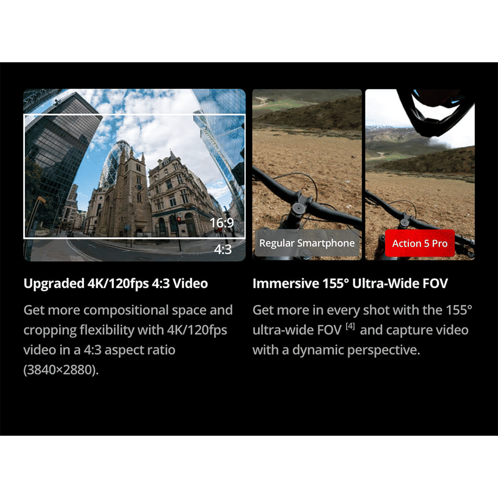 DJI Osmo Action 5 Pro 4K and 40MP 120 FPS Waterproof Sports Action Camera with CMOS Sensor (Black) DJI Osmo Action 5 Pro 4K and 40MP 120 FPS Waterproof Sports Action Camera with CMOS Sensor (Black)_17