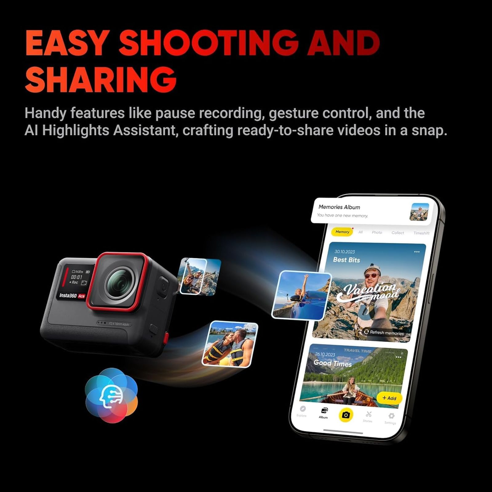 Insta360 Ace 4K and 48MP 120 FPS Waterproof Action Camera with Flip Touchscreen (Black)_6