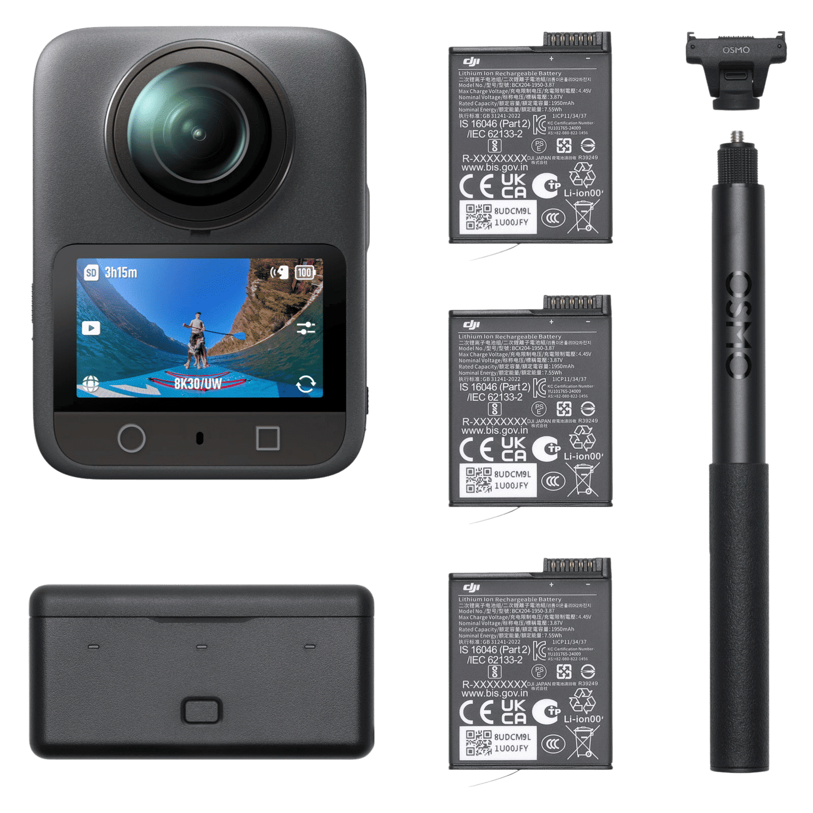 DJI Osmo 360 Adventure Combo 8K and 120MP 30 FPS Waterproof 360 Degree Action Camera with Magnetic Quick Release (Black) DJI Osmo 360 Adventure Combo 8K and 120MP 30 FPS Waterproof 360 Degree Action Camera with Magnetic Quick Release (Black)_1