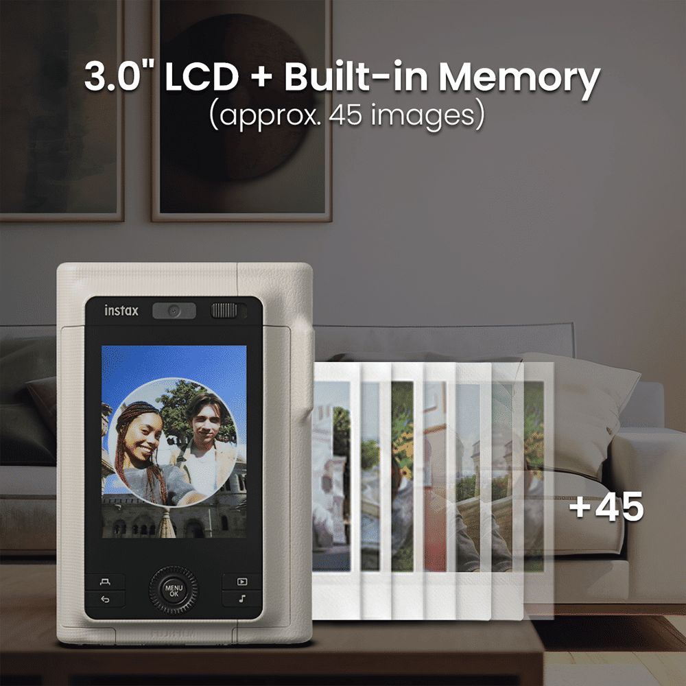 FUJIFILM Instax Mini LiPlay Plus Instant Camera with 10 Instant Films (Sand Beige) FUJIFILM Instax Mini LiPlay Plus Instant Camera with 10 Instant Films (Sand Beige)_6