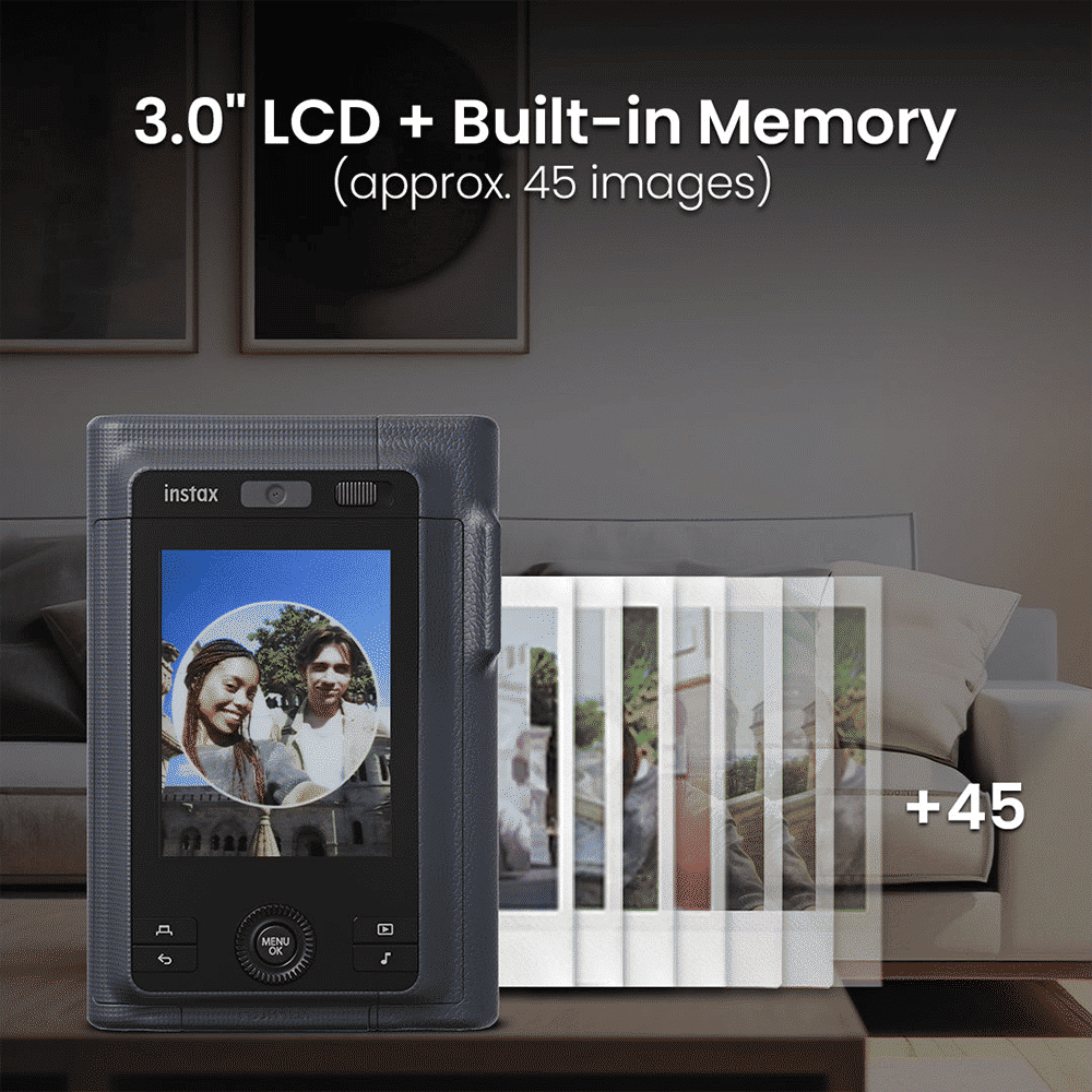 FUJIFILM Instax Mini LiPlay Plus Instant Camera with 10 Instant Films (Midnight Blue) FUJIFILM Instax Mini LiPlay Plus Instant Camera with 10 Instant Films (Midnight Blue)_6
