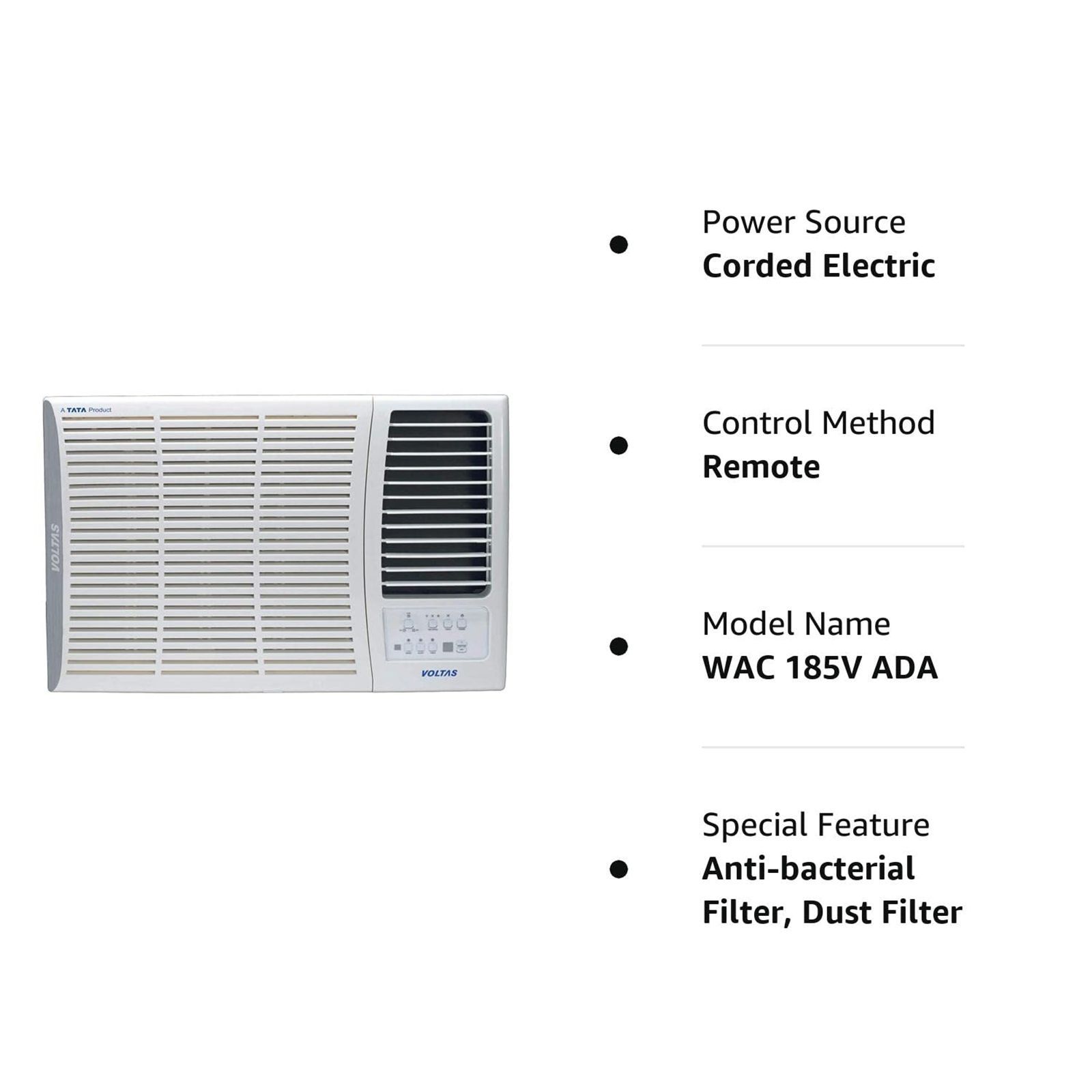 VOLTAS 1.5 Ton 5 Star Inverter Window AC (Copper Condenser, Anti Bacterial Filter, 185V ADA)_9