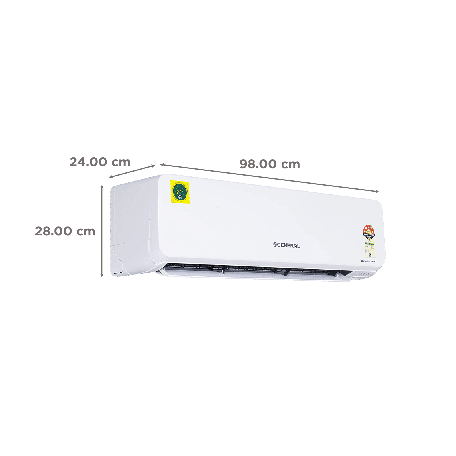 O GENERAL CGT Series 2 Ton 5 Star Inverter Split AC (Copper Condenser, PM 2.5 Filter, ASGG24CGTB-B) O GENERAL CGT Series 2 Ton 5 Star Inverter Split AC (Copper Condenser, PM 2.5 Filter, ASGG24CGTB-B)_4