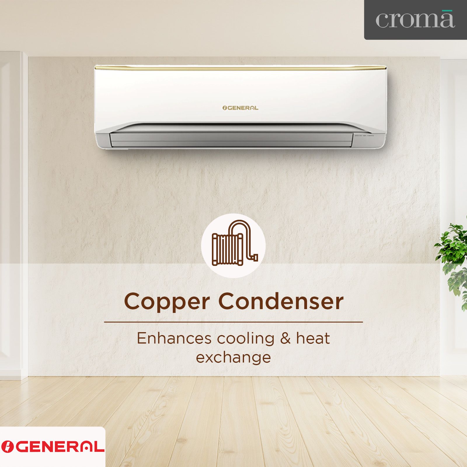 O GENERAL FUT Series 2.5 Ton 3 Star Fixed Speed Split AC (Copper Condenser, Mildew Resistant Filter, ASGA30FUTD-B) O GENERAL FUT Series 2.5 Ton 3 Star Fixed Speed Split AC (Copper Condenser, Mildew Resistant Filter, ASGA30FUTD-B)_5