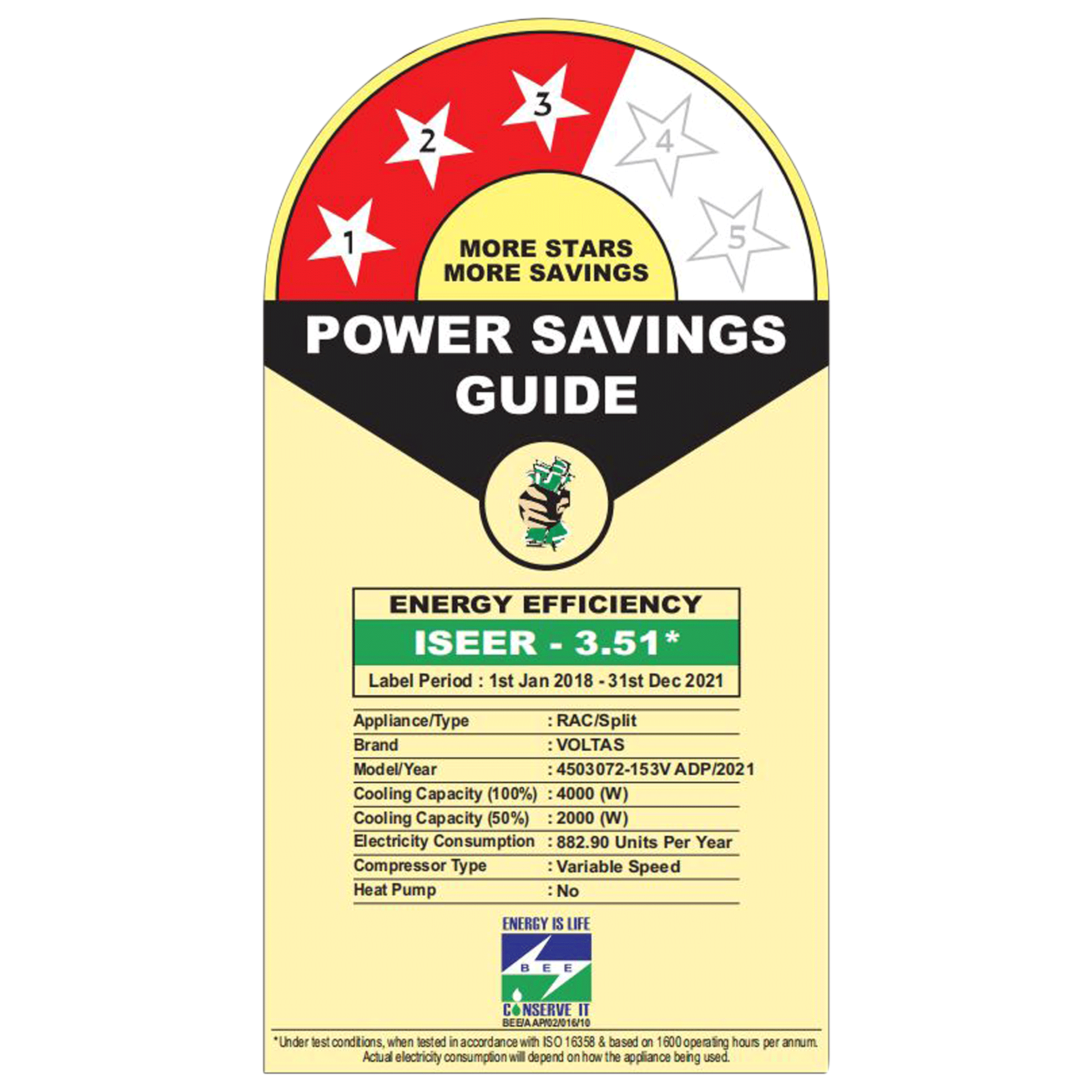 VOLTAS 2 in 1 Convertible 1.2 Ton 3 Star Inverter Split AC with Self Diagnosis (Copper Condenser, 153V ADP)_2