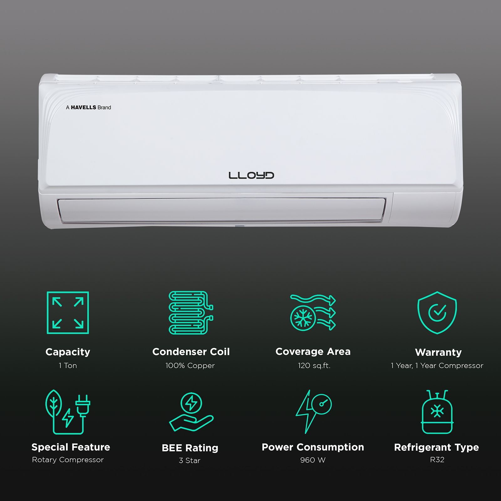 LLOYD 1 Ton 3 Star Split AC (2018 Model, Copper Condenser, Anti Bacterial Filter, GLS12B32WAMX)_2
