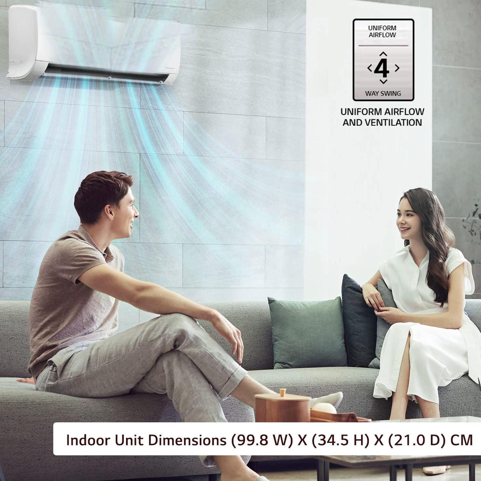 LG 6 in 1 Convertible 1.5 Ton 5 Star Dual Inverter Split Smart AC (Copper Condenser, PS-Q19BW) LG 6 in 1 Convertible 1.5 Ton 5 Star Dual Inverter Split Smart AC (Copper Condenser, PS-Q19BW)_7