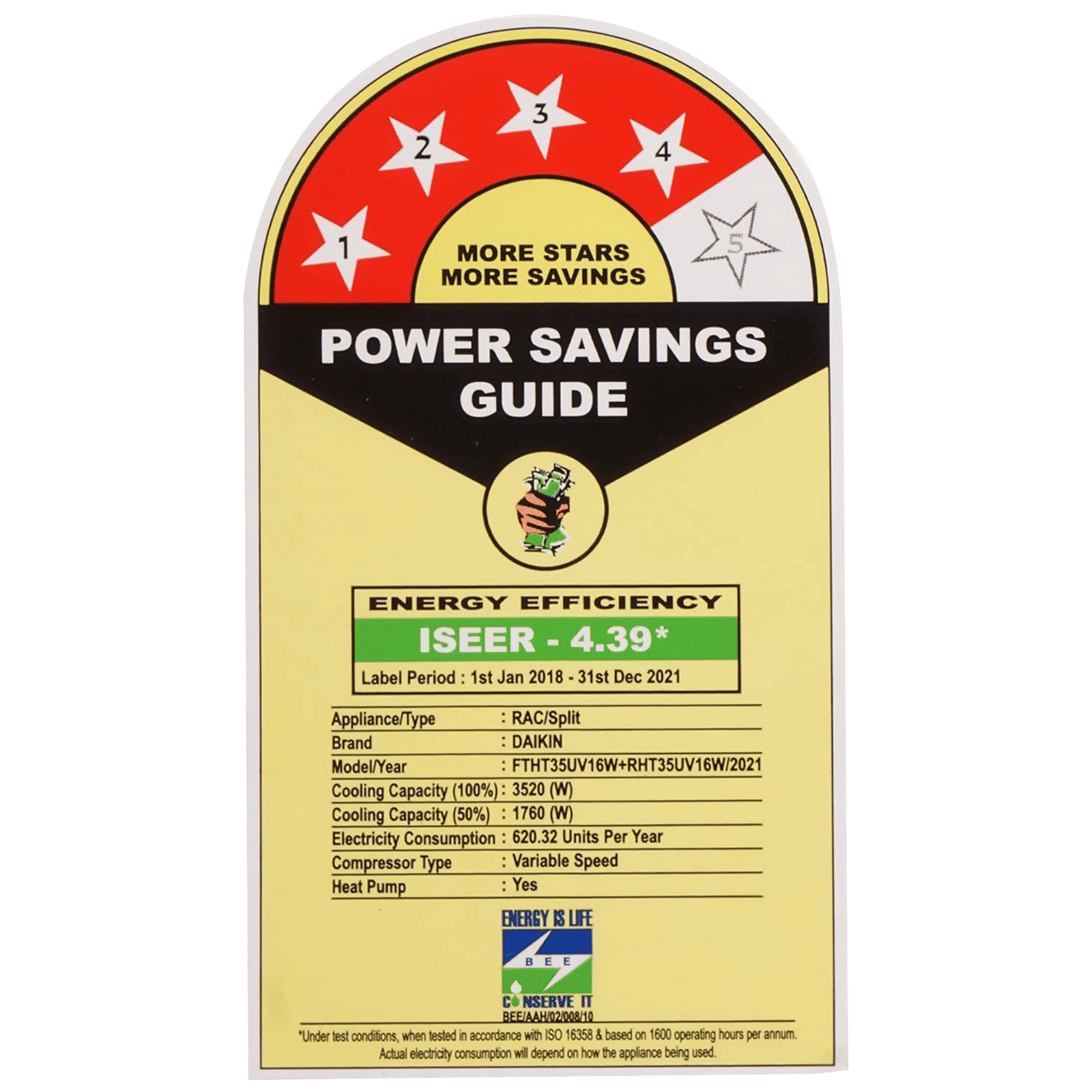 DAIKIN 1 Ton 4 Star Hot & Cold Split AC (Copper Condenser, PM 2.5 Filter, FTHT35UV)_3