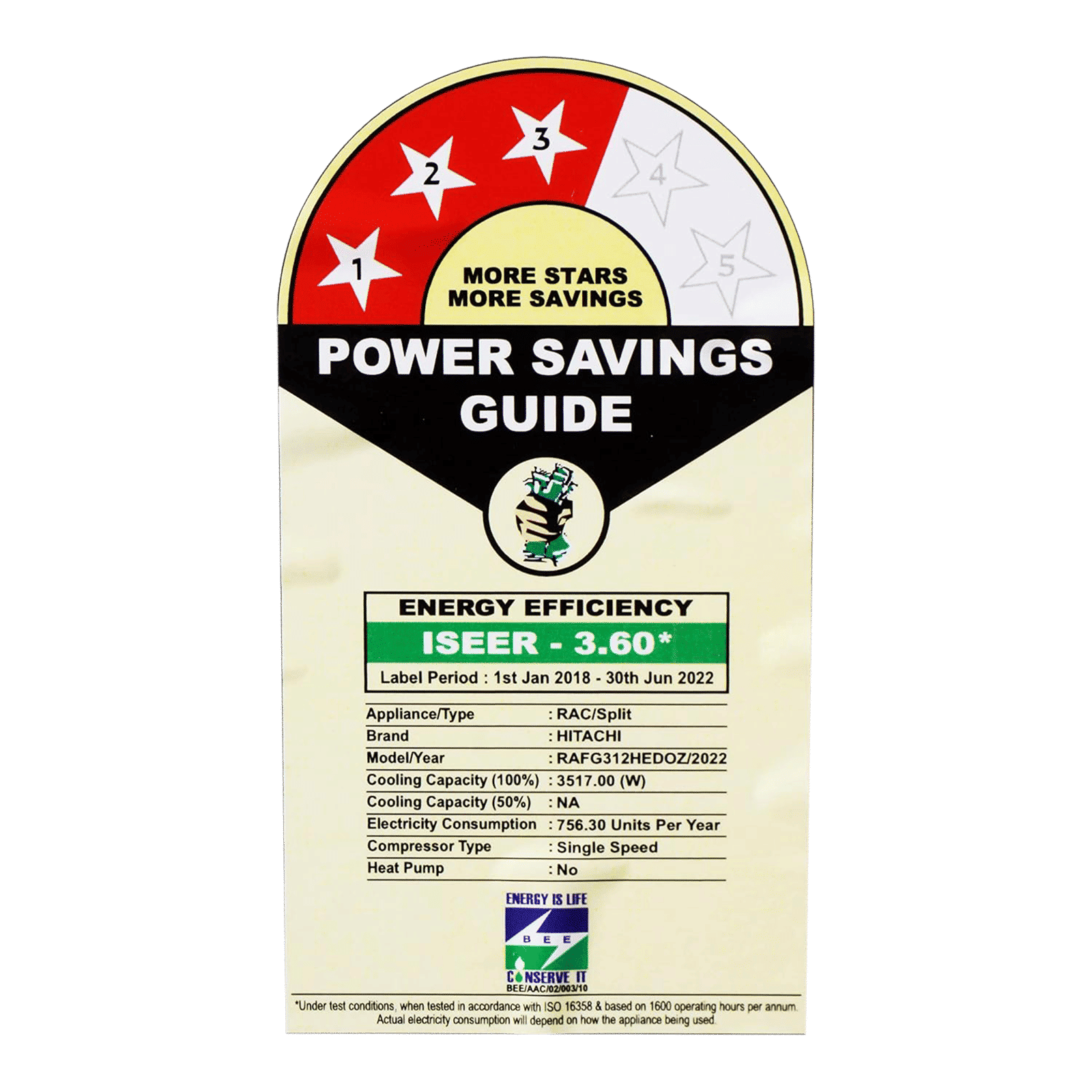 HITACHI 1 Ton 3 Star Split AC (Copper Condenser, Superfine Mesh Filter, RAFG312HEDO)_2