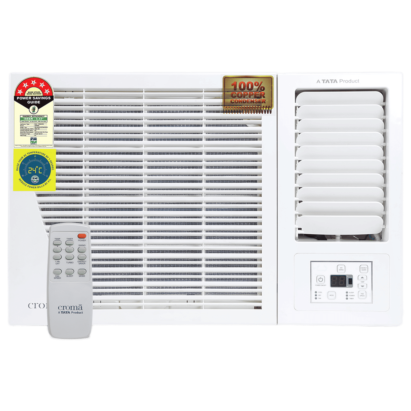 Croma 1.5 Ton 5 Star Window AC (Copper Condenser, Dust Filter, CRLAWA0185T9403)_1