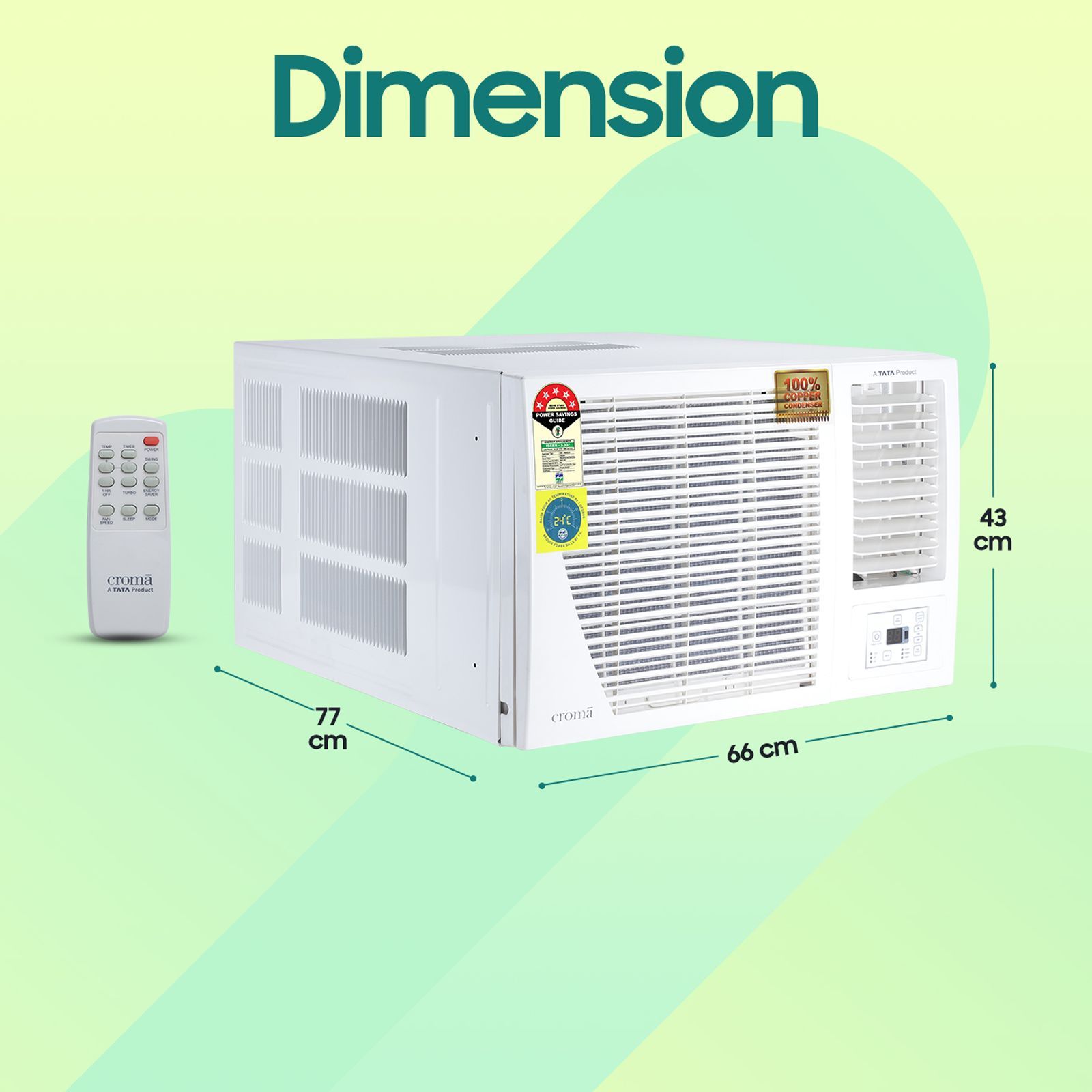 Croma 1.5 Ton 5 Star Window AC (Copper Condenser, Dust Filter, CRLAWA0185T9403)_12