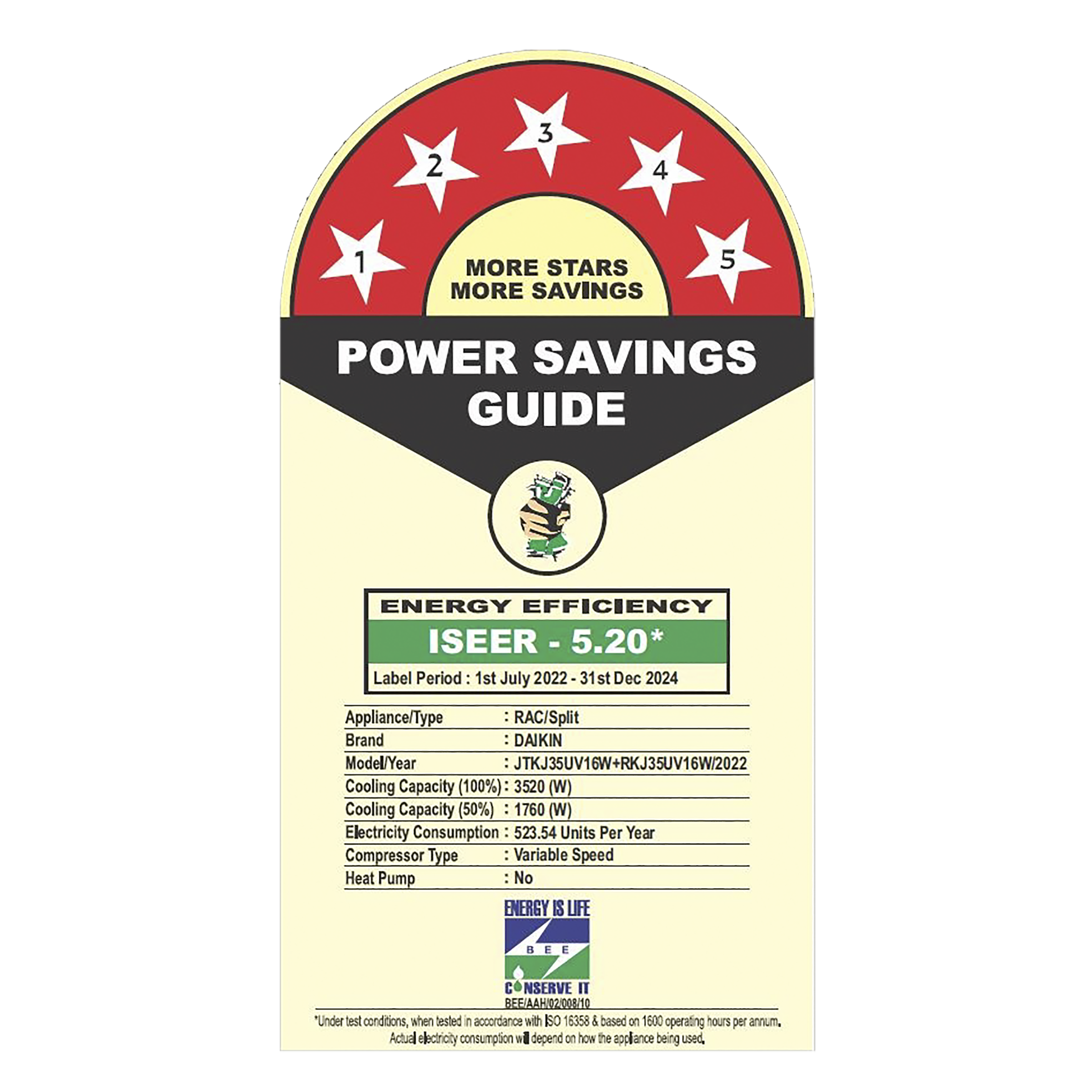 DAIKIN Streamer Discharge Series 1 Ton 5 Star Inverter Split AC (Copper Condenser, 4-Way Swing, JTKJ35UV) DAIKIN Streamer Discharge Series 1 Ton 5 Star Inverter Split AC (Copper Condenser, 4-Way Swing, JTKJ35UV)_3