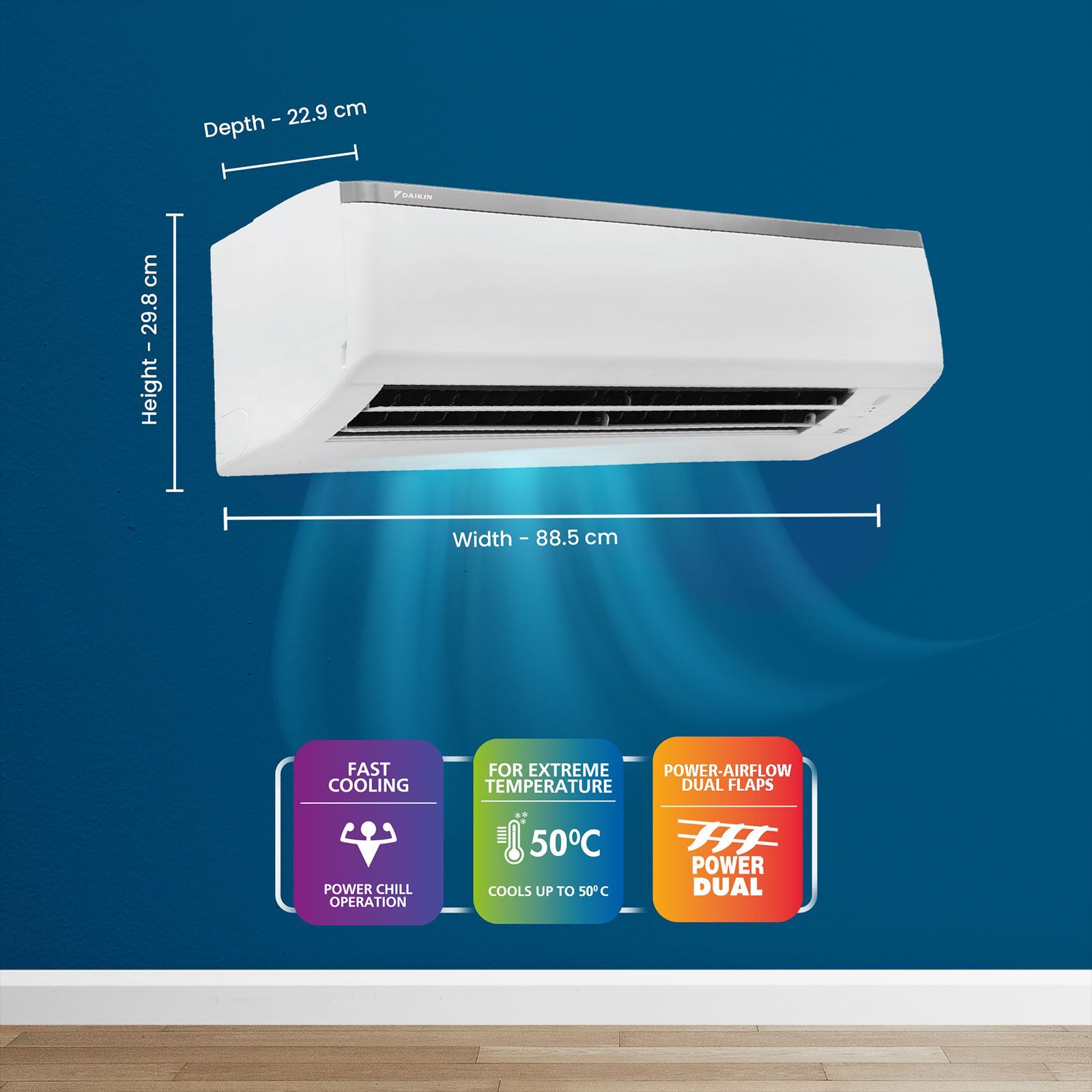 DAIKIN Standard Series 1.5 Ton 3 Star Split AC (Copper Condenser, PM 2.5 Filter, FTL50UV) DAIKIN Standard Series 1.5 Ton 3 Star Split AC (Copper Condenser, PM 2.5 Filter, FTL50UV)_5