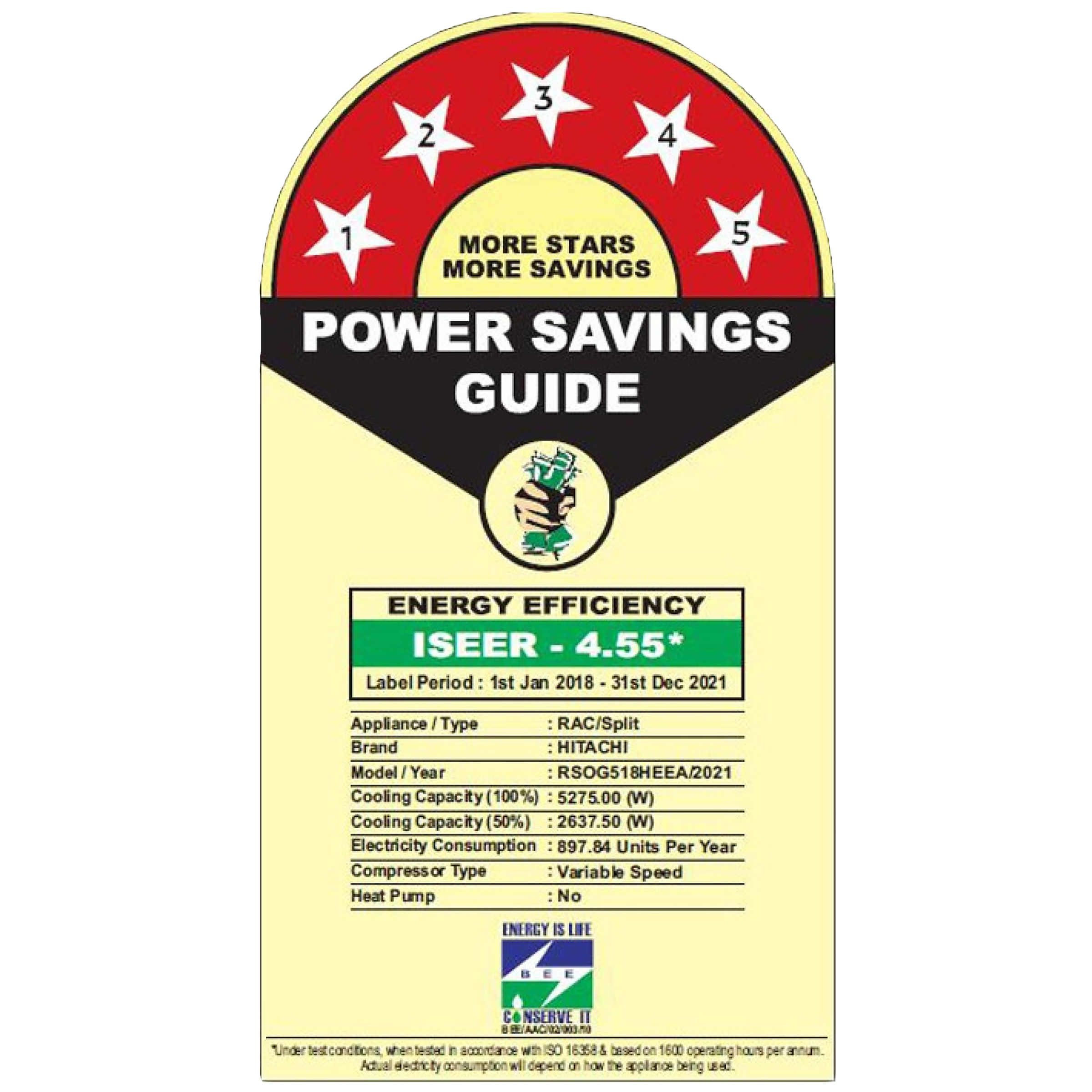 HITACHI Yugen 5100X 1.5 Ton 5 Star Inverter Split AC (Copper Condenser, Anti Bacterial Filter, RSOG518HEEA)_3