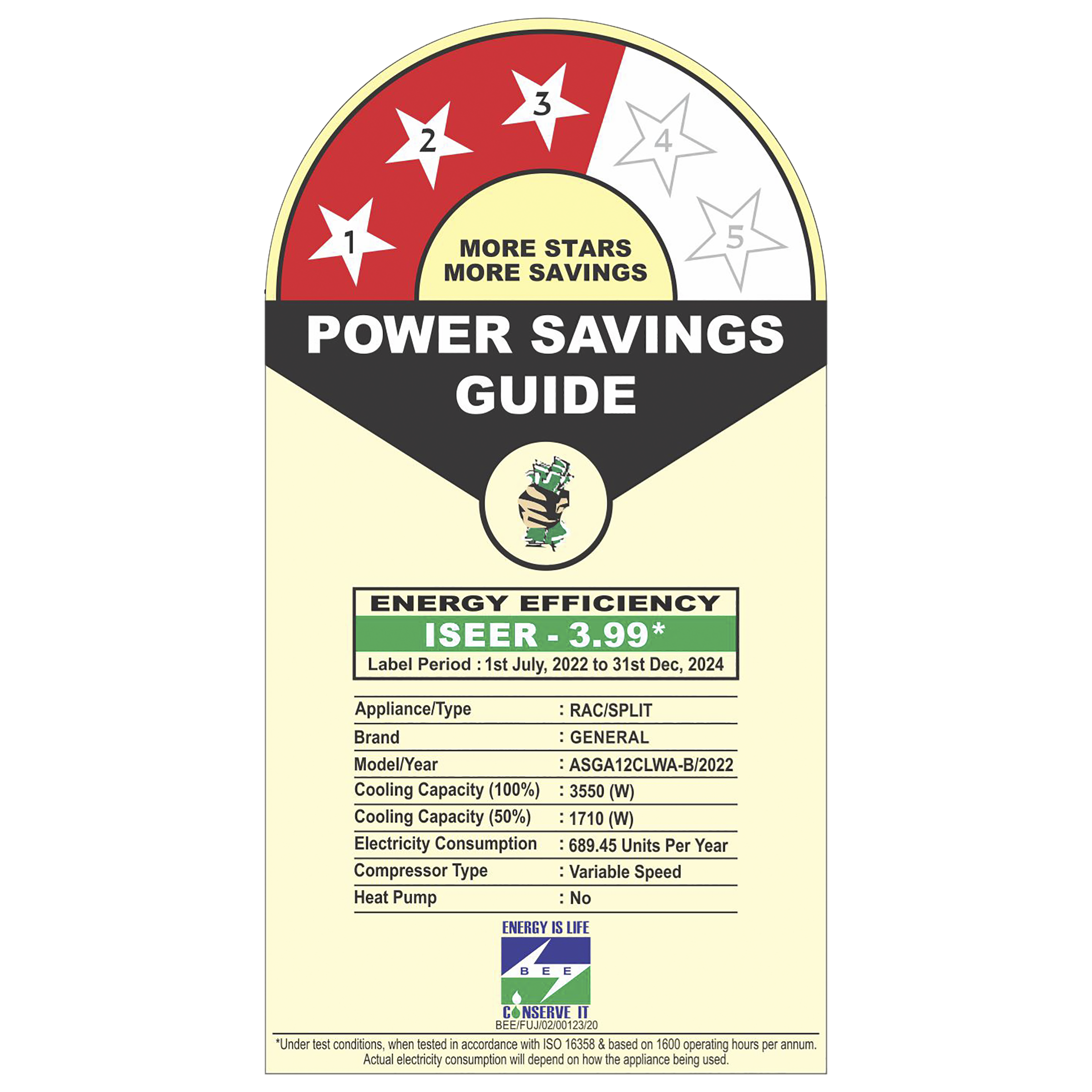 O GENERAL CLW Series 1 Ton 3 Star Inverter Split AC (Copper Condenser, Dust Filter, ASGA12CLWA-B) O GENERAL CLW Series 1 Ton 3 Star Inverter Split AC (Copper Condenser, Dust Filter, ASGA12CLWA-B)_3