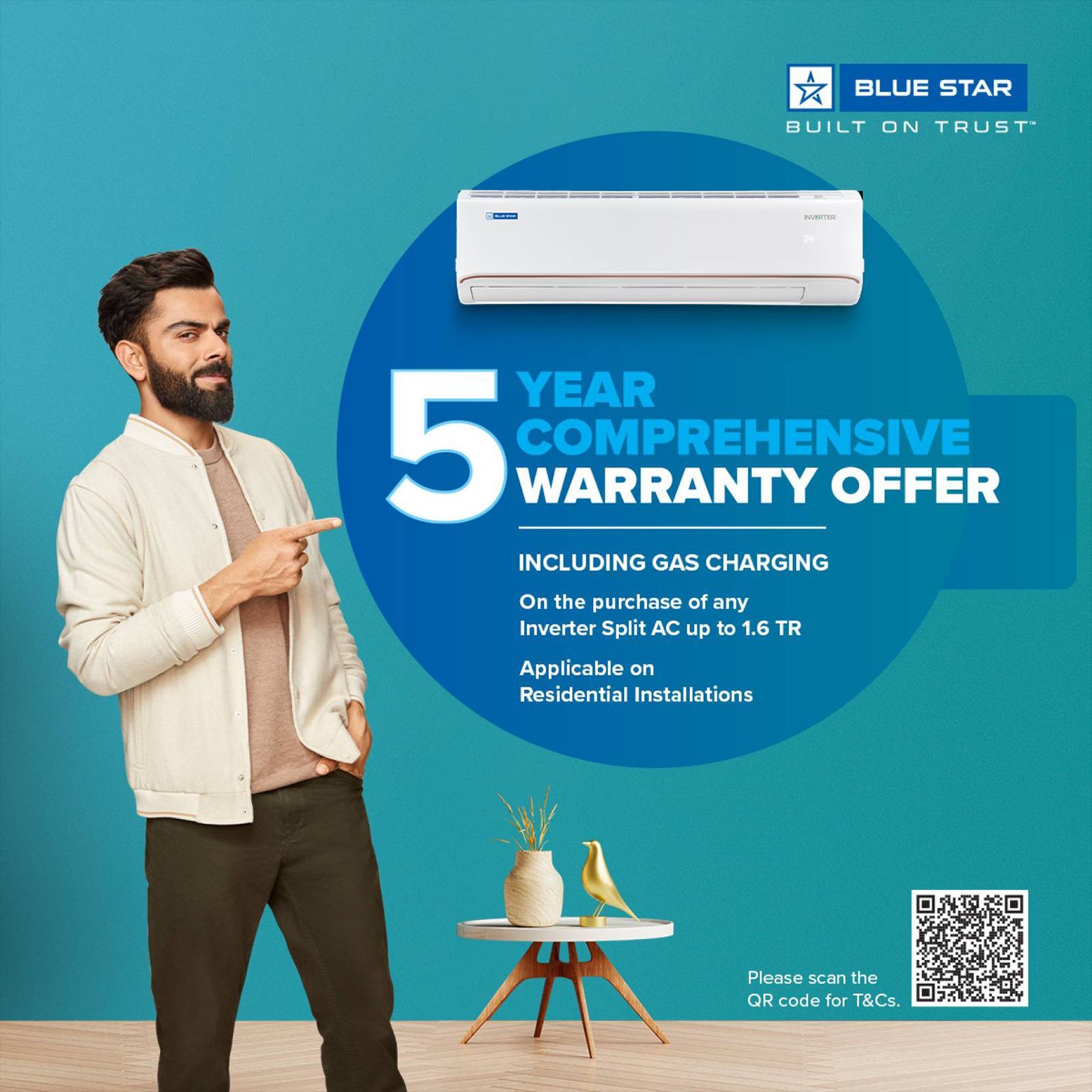 Blue Star FNU 5 in 1 Convertible 1.5 Ton 3 Star Inverter Split AC with Turbo Mode (Copper Condenser, IA318FNU) Blue Star FNU 5 in 1 Convertible 1.5 Ton 3 Star Inverter Split AC with Turbo Mode (Copper Condenser, IA318FNU)_14