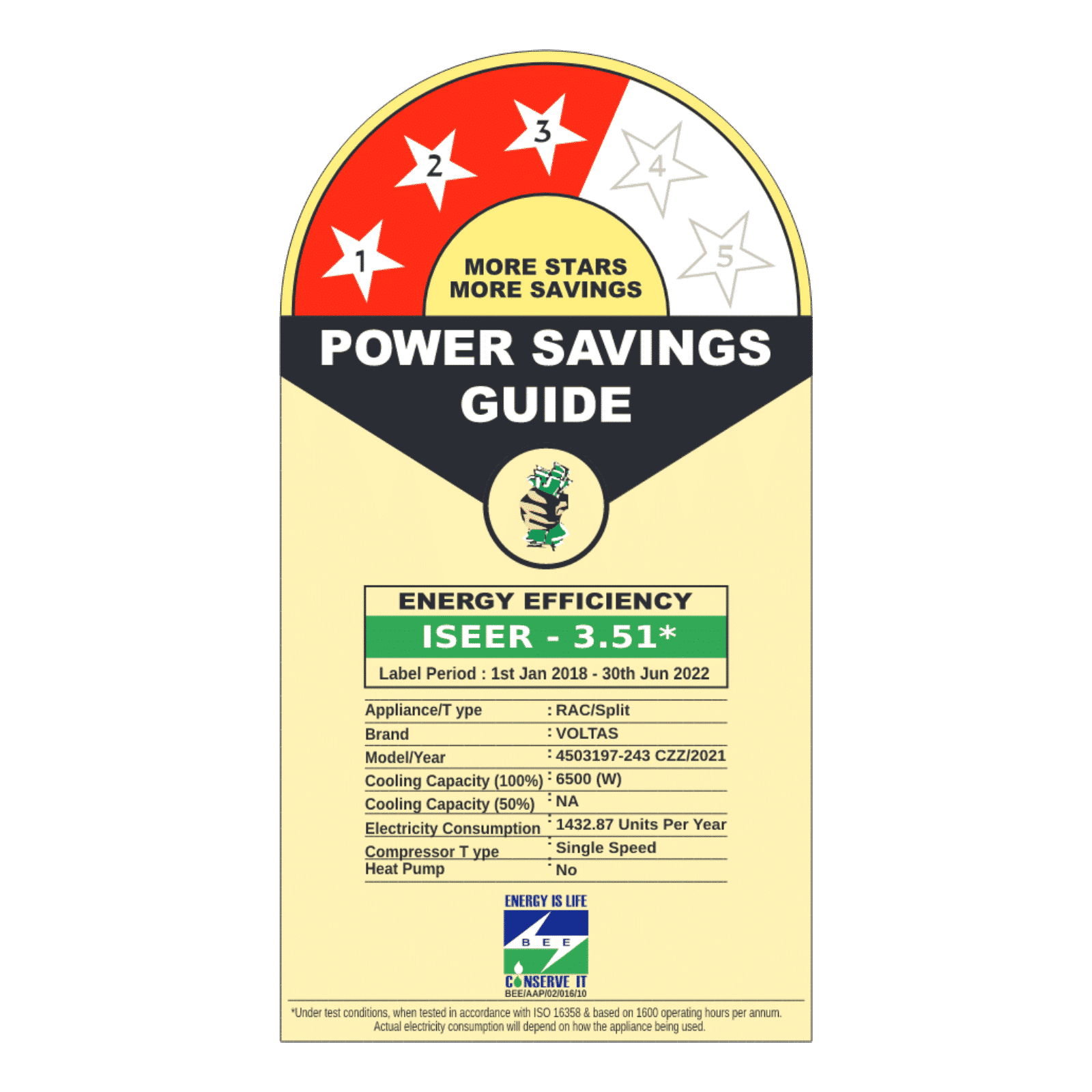 Voltas Classic 2 Ton 3 Star Split AC (Copper Condenser, Anti Bacterial Filter, 243 CZZ)_3