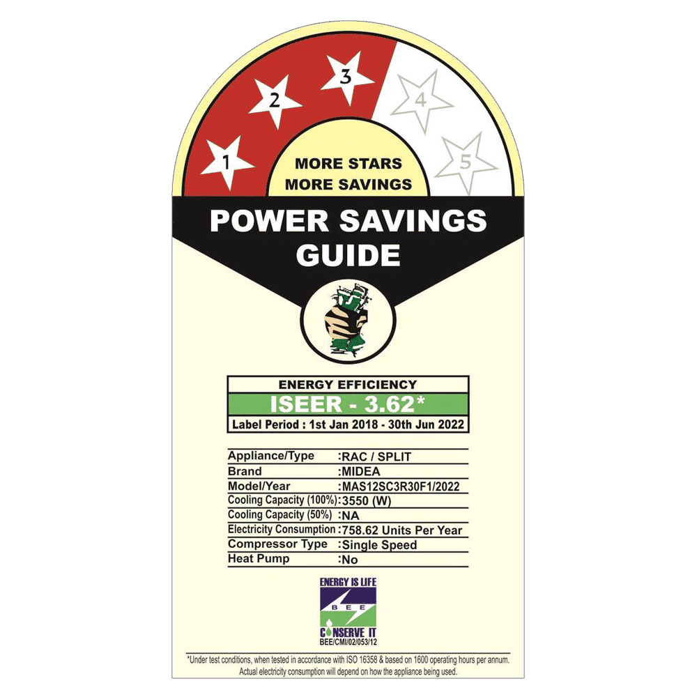 Midea Santis Neo+ CLS 1 Ton 3 Star Split AC (Copper Condenser, AG+ Nano Filter, MAS12SC3R30F1)_3