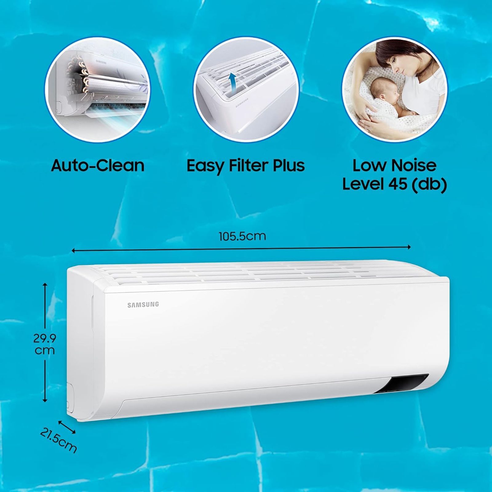 SAMSUNG 5 in 1 Convertible 1.5 Ton 5 Star Inverter Split Smart AC (Copper Condenser, AR18BYNZBWK)_13