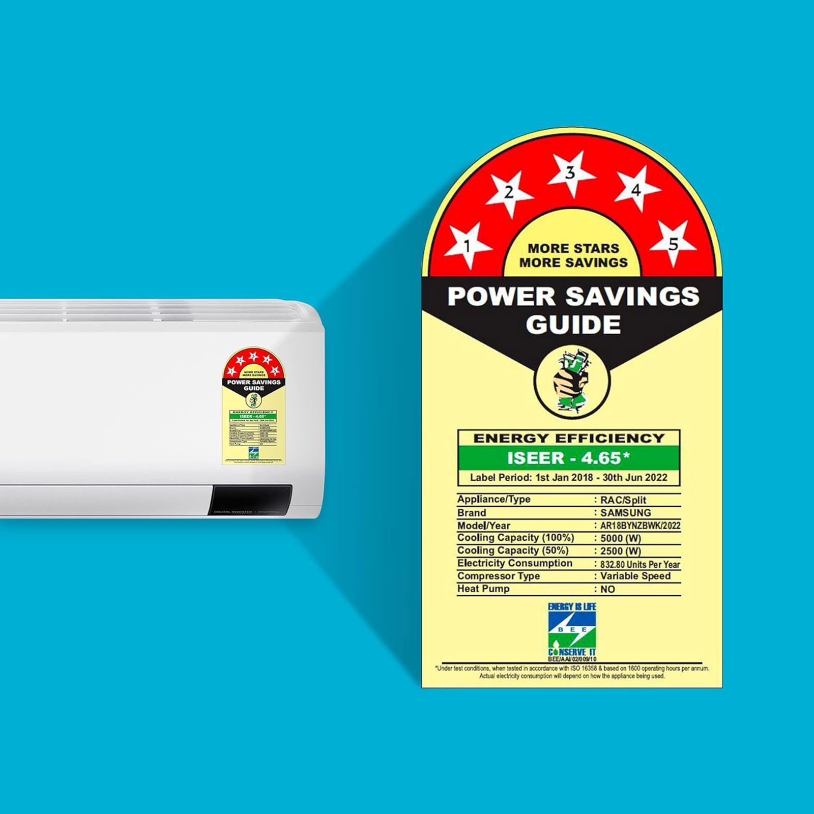 SAMSUNG 5 in 1 Convertible 1.5 Ton 5 Star Inverter Split Smart AC (Copper Condenser, AR18BYNZBWK)_20